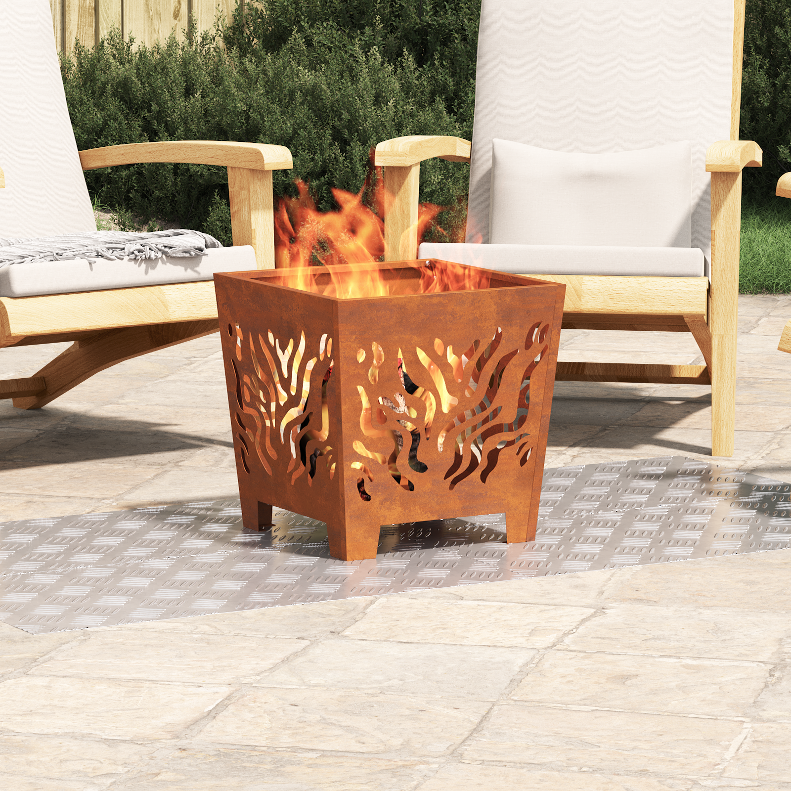 4-pack of Aluminum Checker Plates - Non-Slip, 80x40 cm