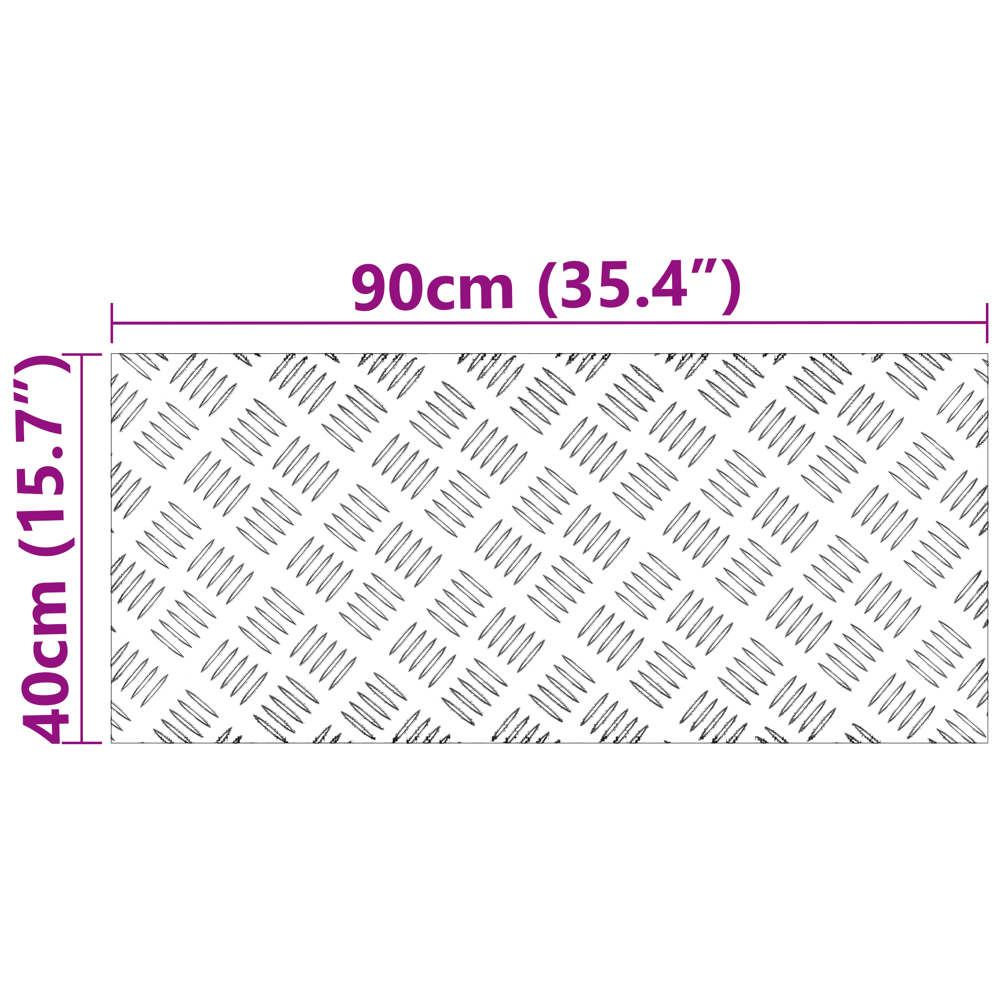 Aluminum Checker Plates 2 pcs Non-Slip 90x40 cm - Image 8