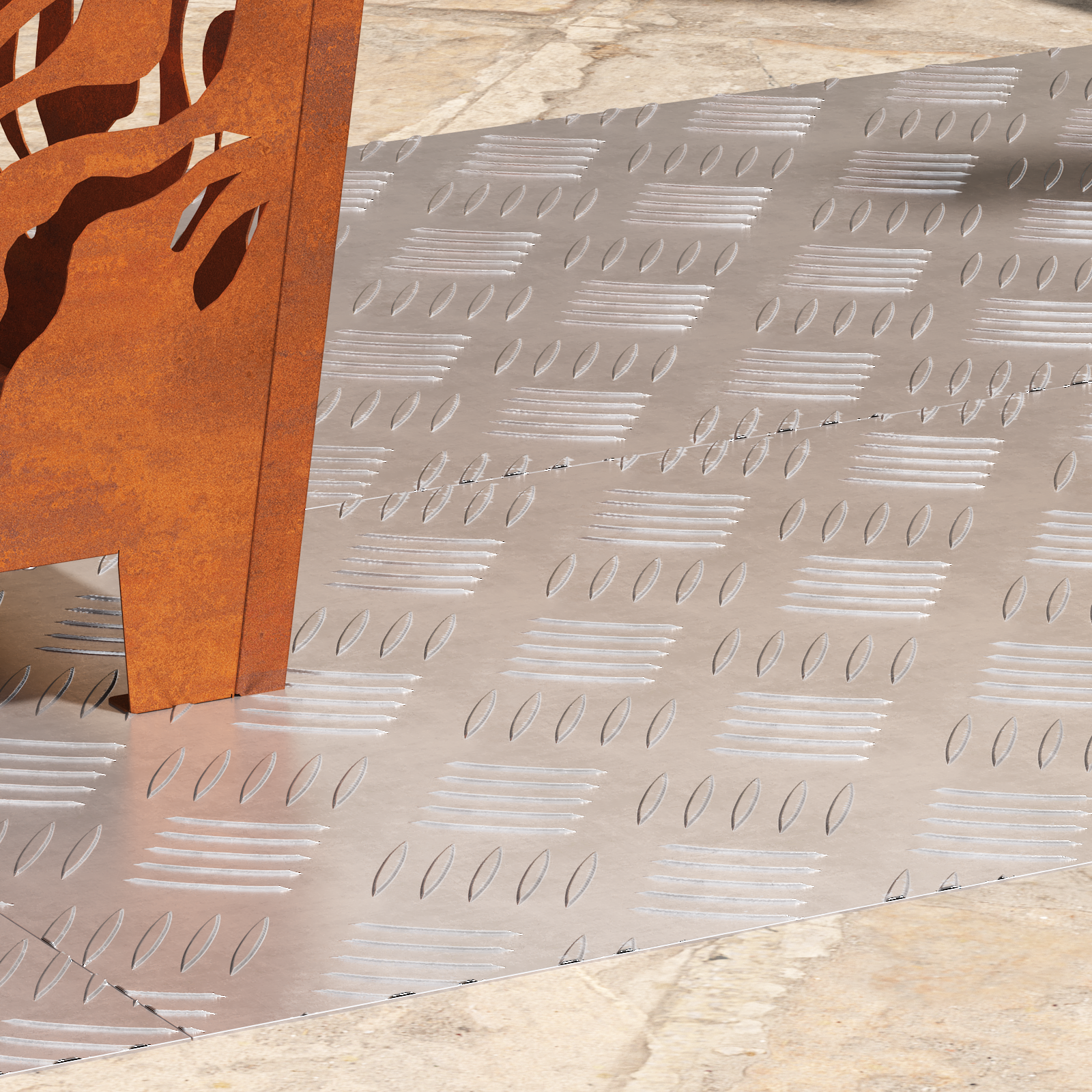 Aluminium Antislip Platen 4 stuks 90×40 cm