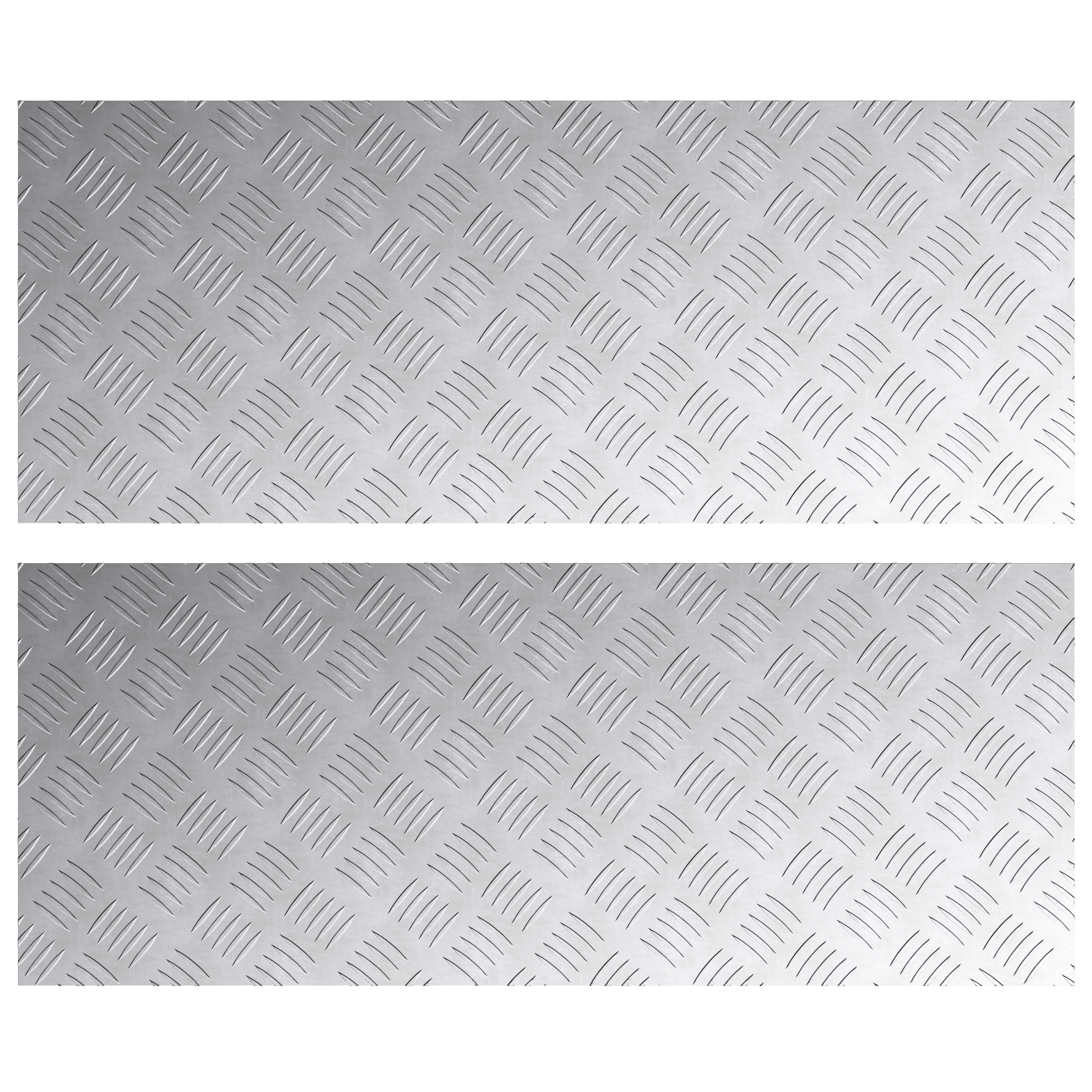 Aluminum Checker Plates 2 pcs Anti-Slip 100x40 cm - Image 2