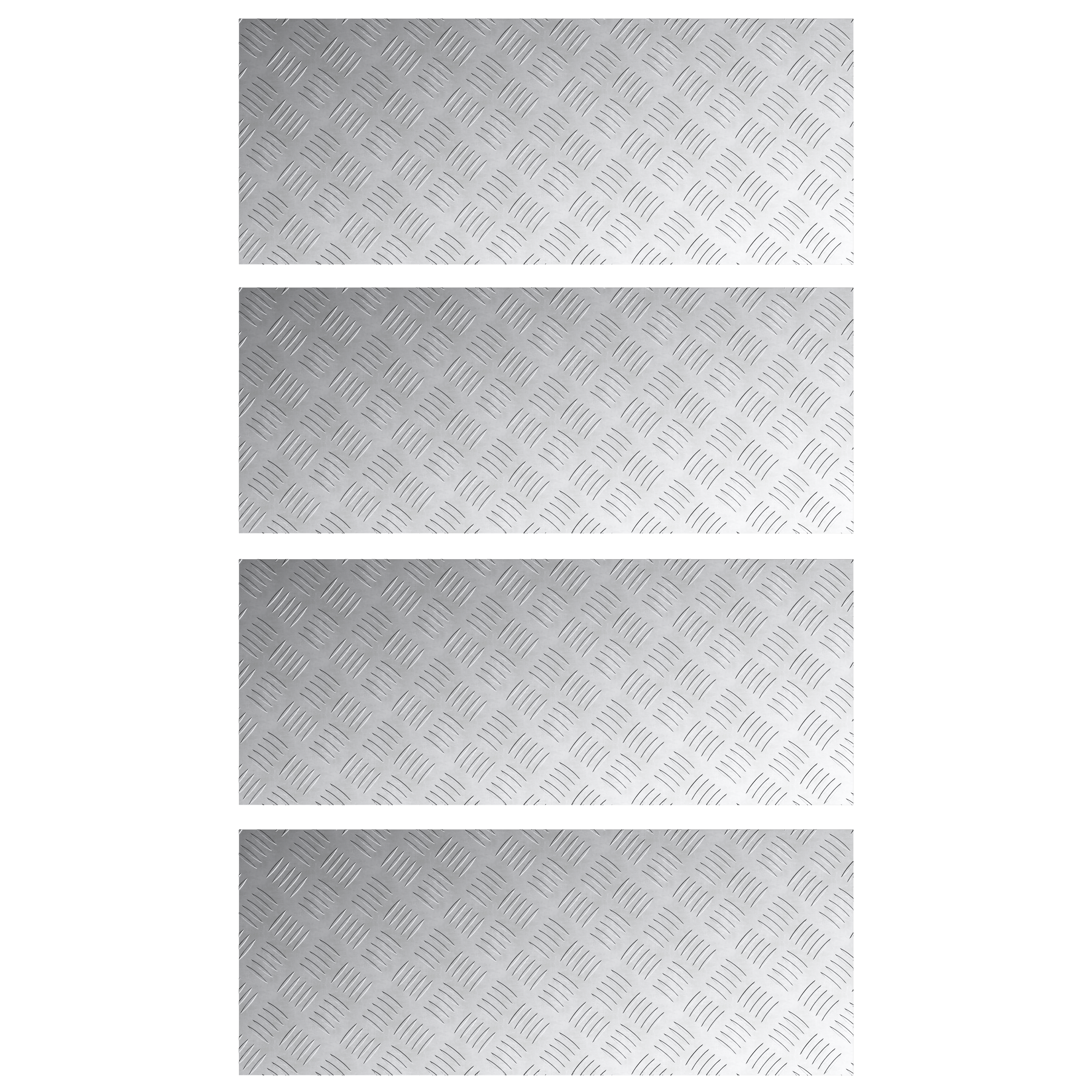 Aluminum Checker Plates 4 pcs Anti-Slip 100x40 cm - Image 2