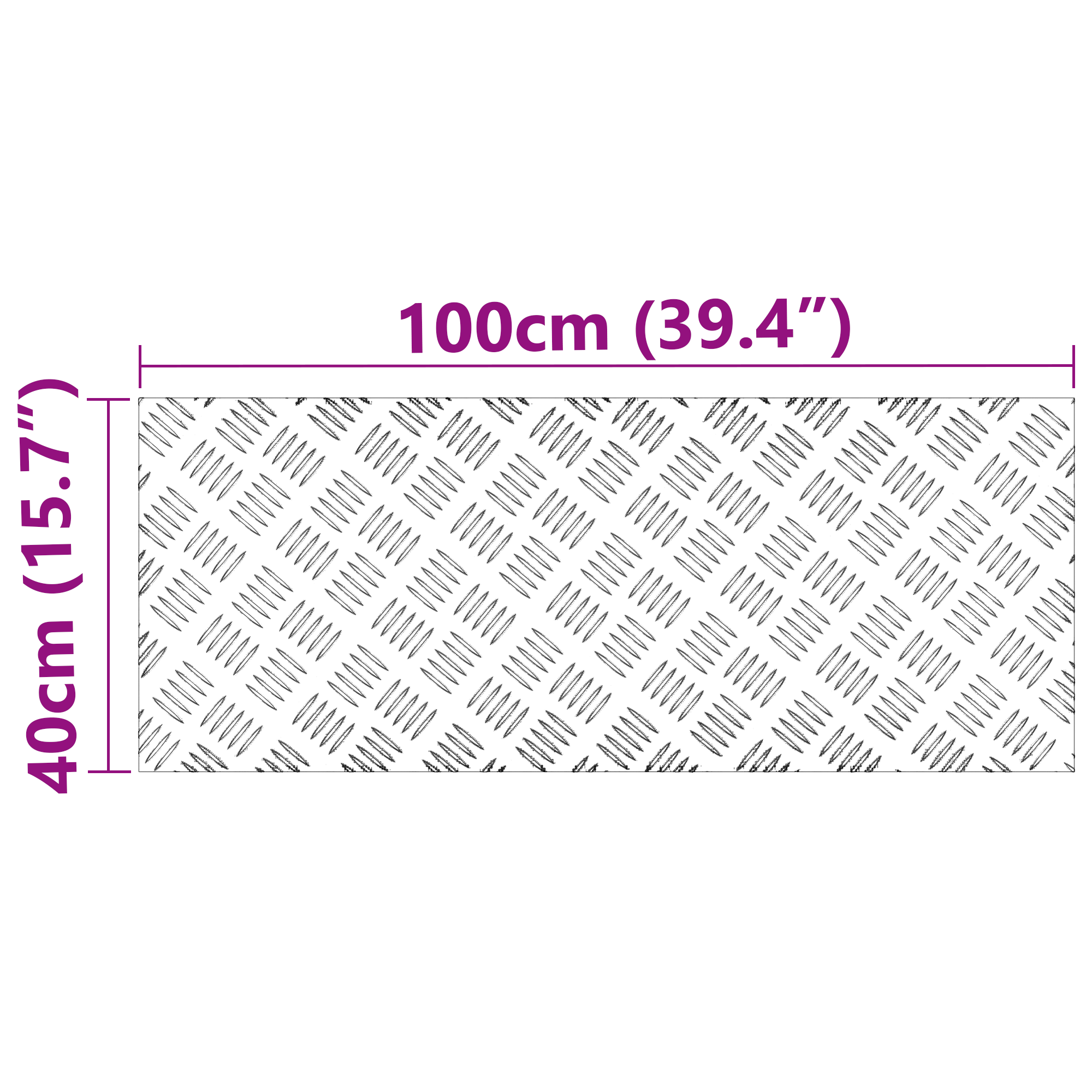 Aluminum Checker Plates 4 pcs Anti-Slip 100x40 cm - Image 8