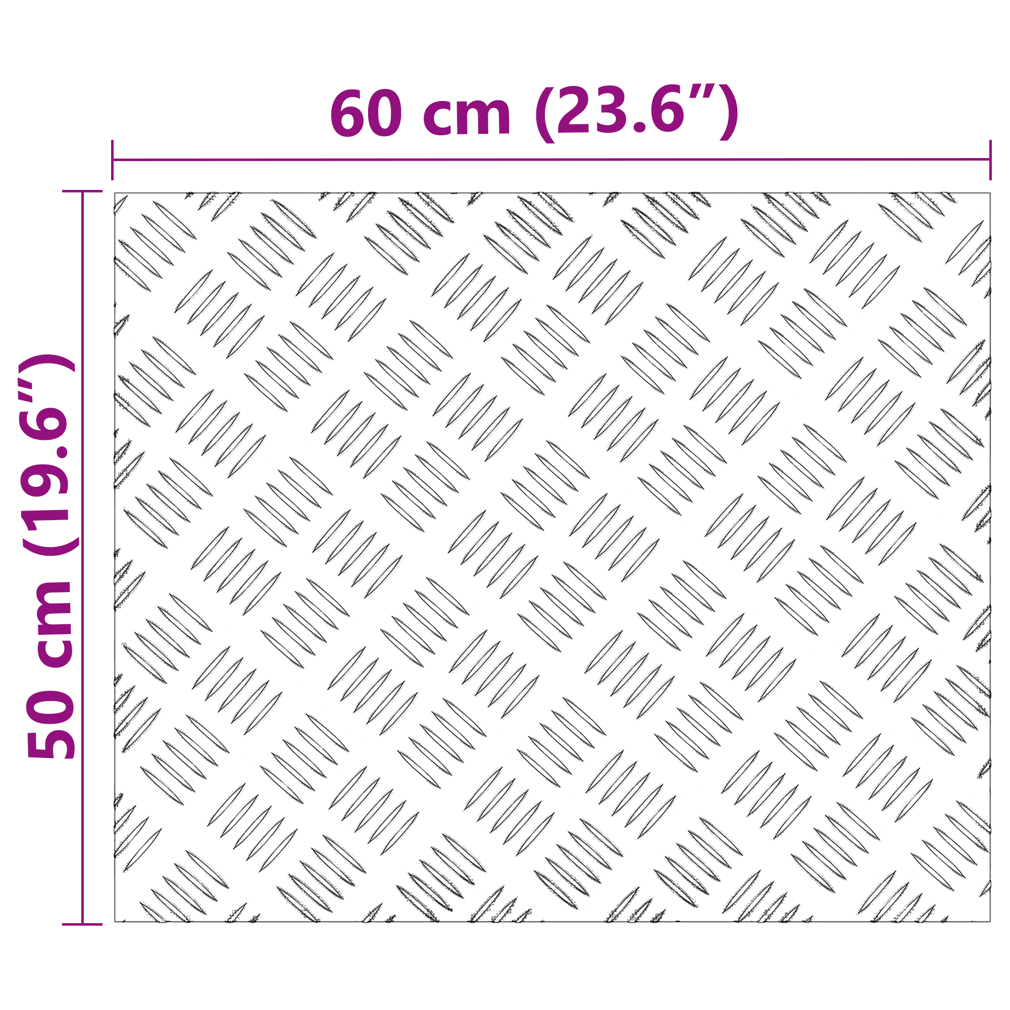 Aluminum Checker Plates 2 pcs Non-Slip 60x50 cm - Image 8