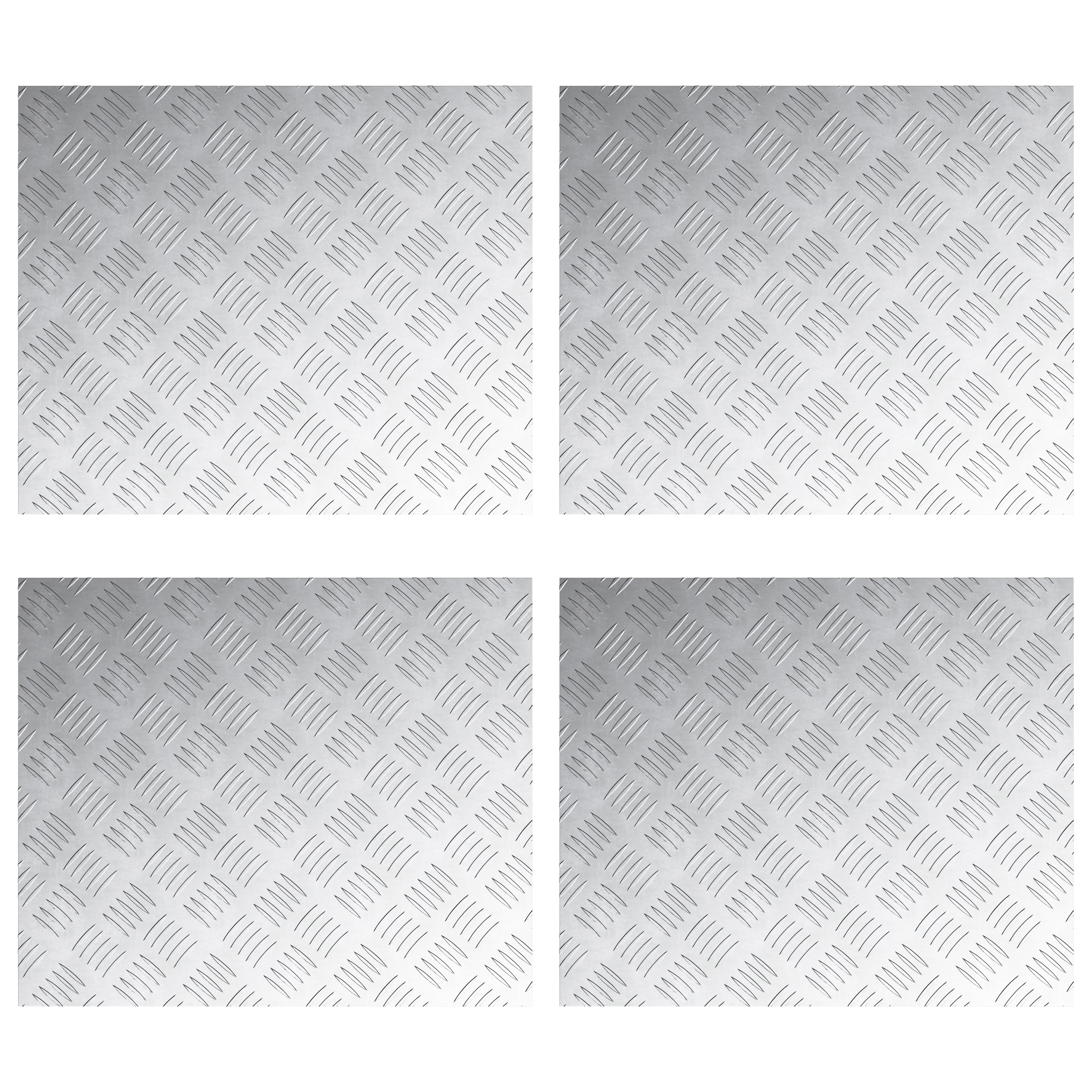 Aluminum Checker Plates - 4 Pieces, Anti-Slip, 60x50 cm - Image 2
