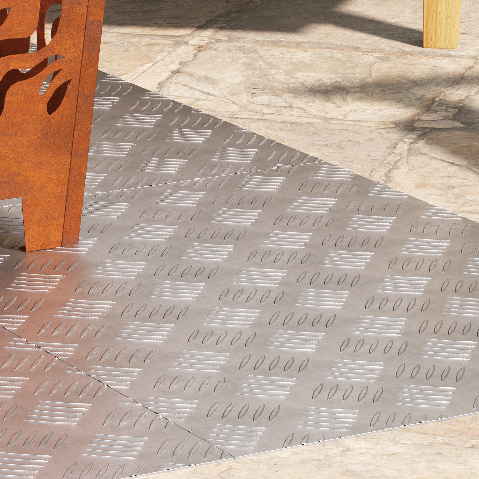 Stair Treads Grey Rubber 70 x 50 x 0.3 cm Non-slip - Image 3