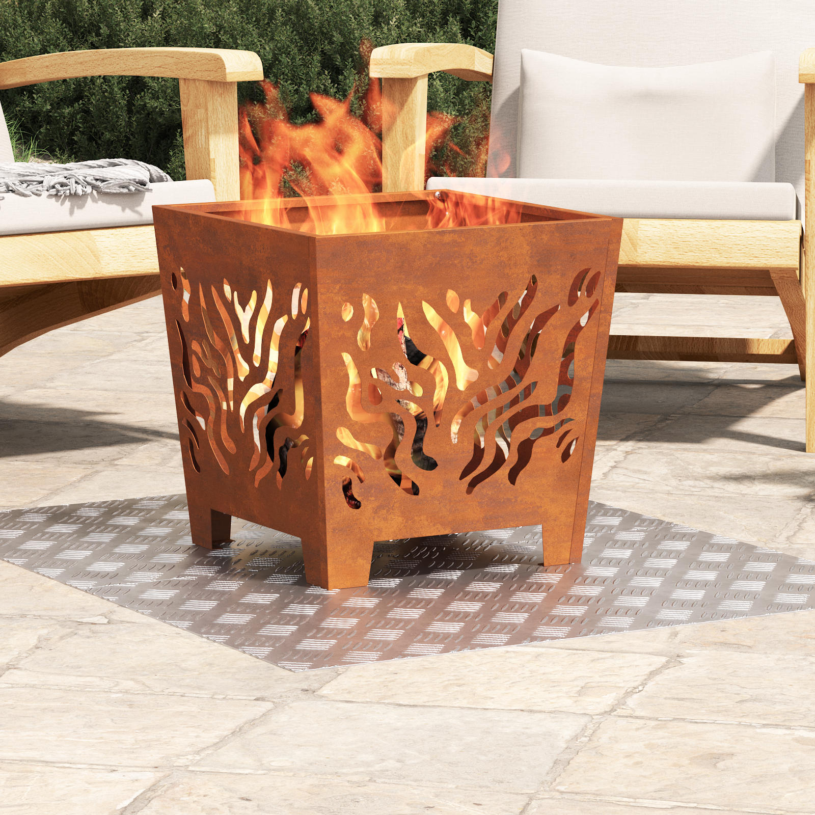 Aluminium Checker Plates 2 stuks Anti-Slip 80×50 cm