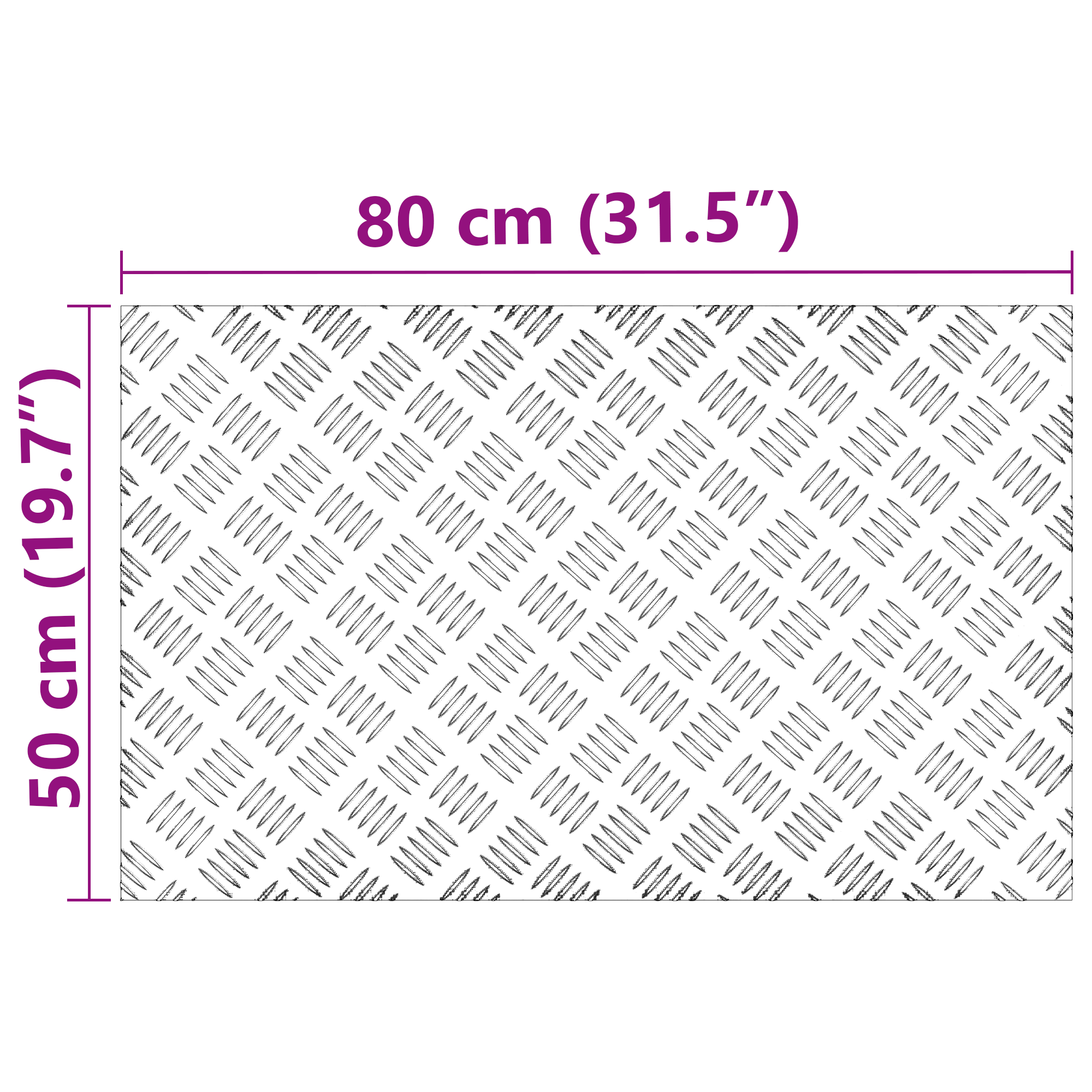 Aluminum Checker Plates 2 pcs Anti-Slip 80x50 cm - Image 8