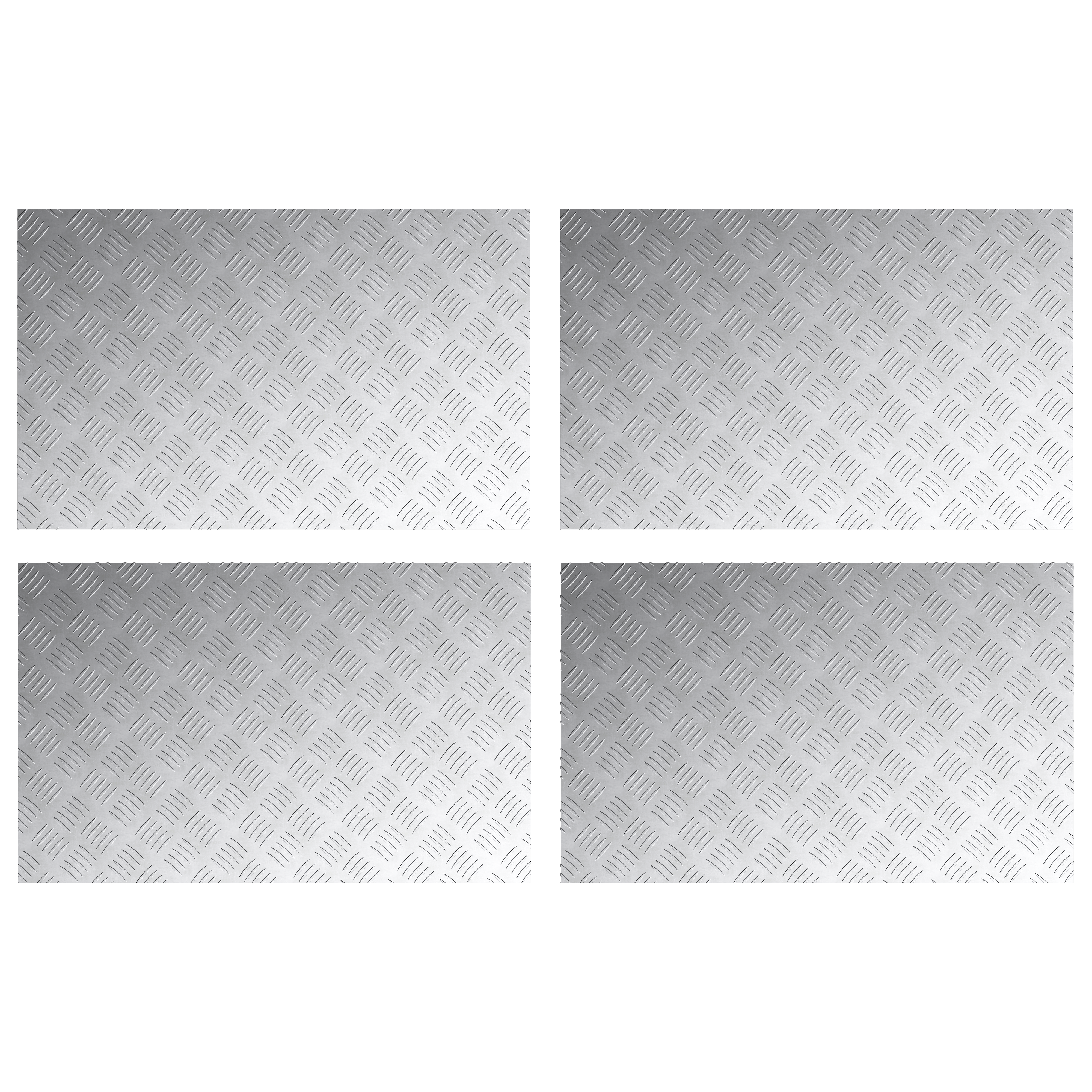 Aluminum Checker Plates 4 pcs Non-Slip 80x50 cm - Image 2