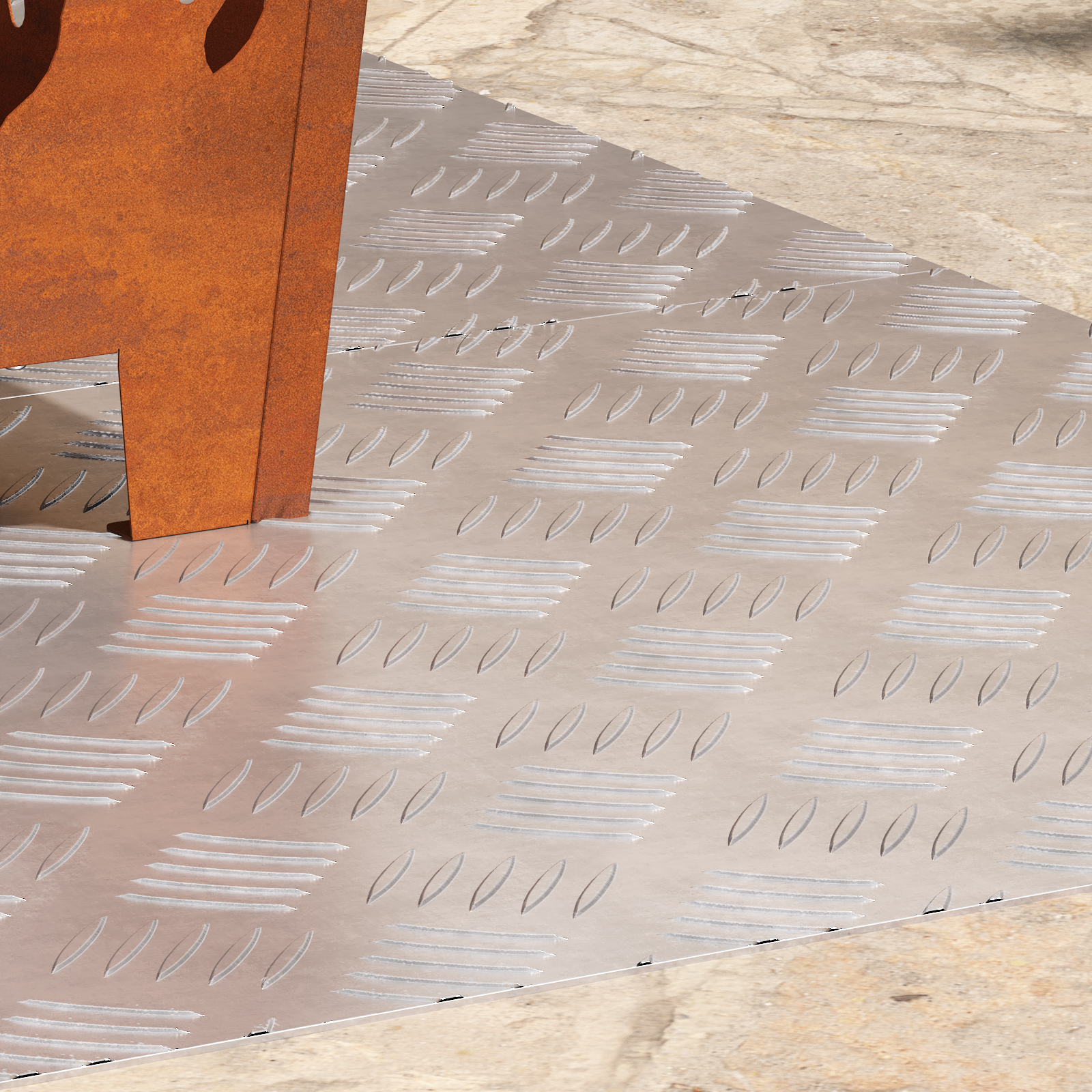 Aluminum Checker Plates - 2 Pack Anti-Slip 90x50 cm - Image 3