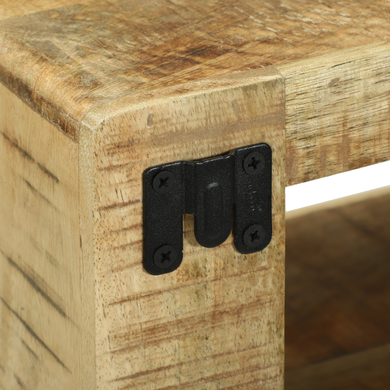 TV Cabinet 80x30x25 cm Solid Wood Rough Mango - Image 8