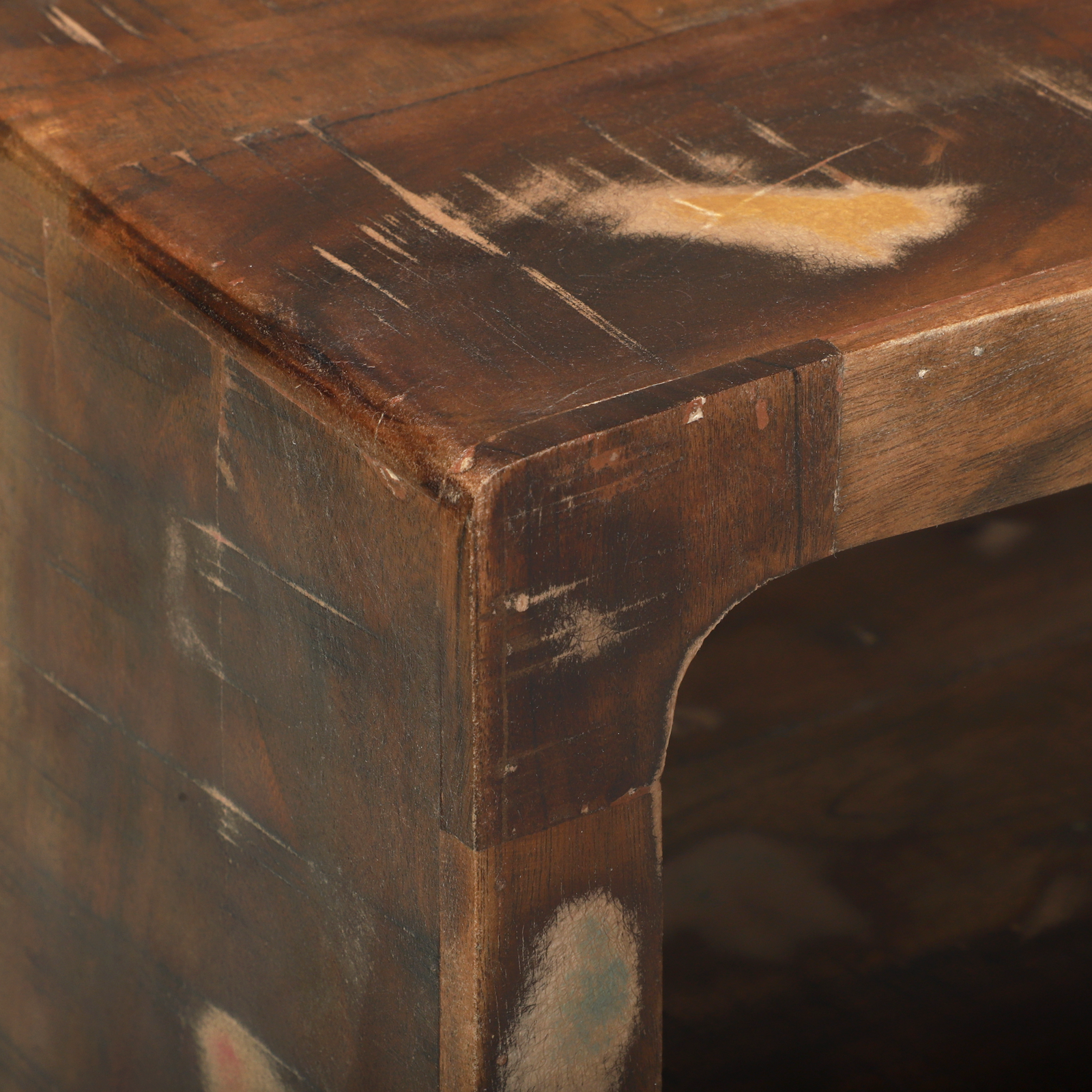 TV Cabinet Multicolour 80x30x25 cm Solid Wood Reclaimed - Image 8