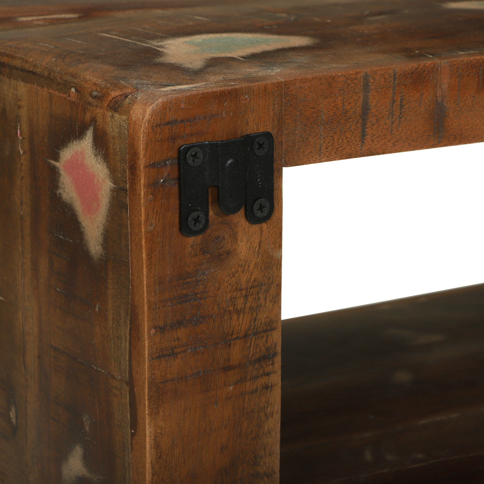 TV Cabinet Multicolour 80x30x25 cm Solid Wood Reclaimed - Image 9