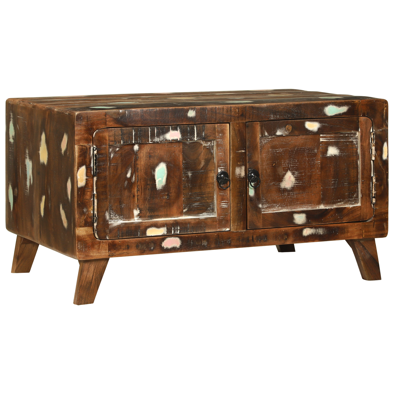 Coffee Table Multicolour 80x54x45 cm Solid Wood Reclaimed