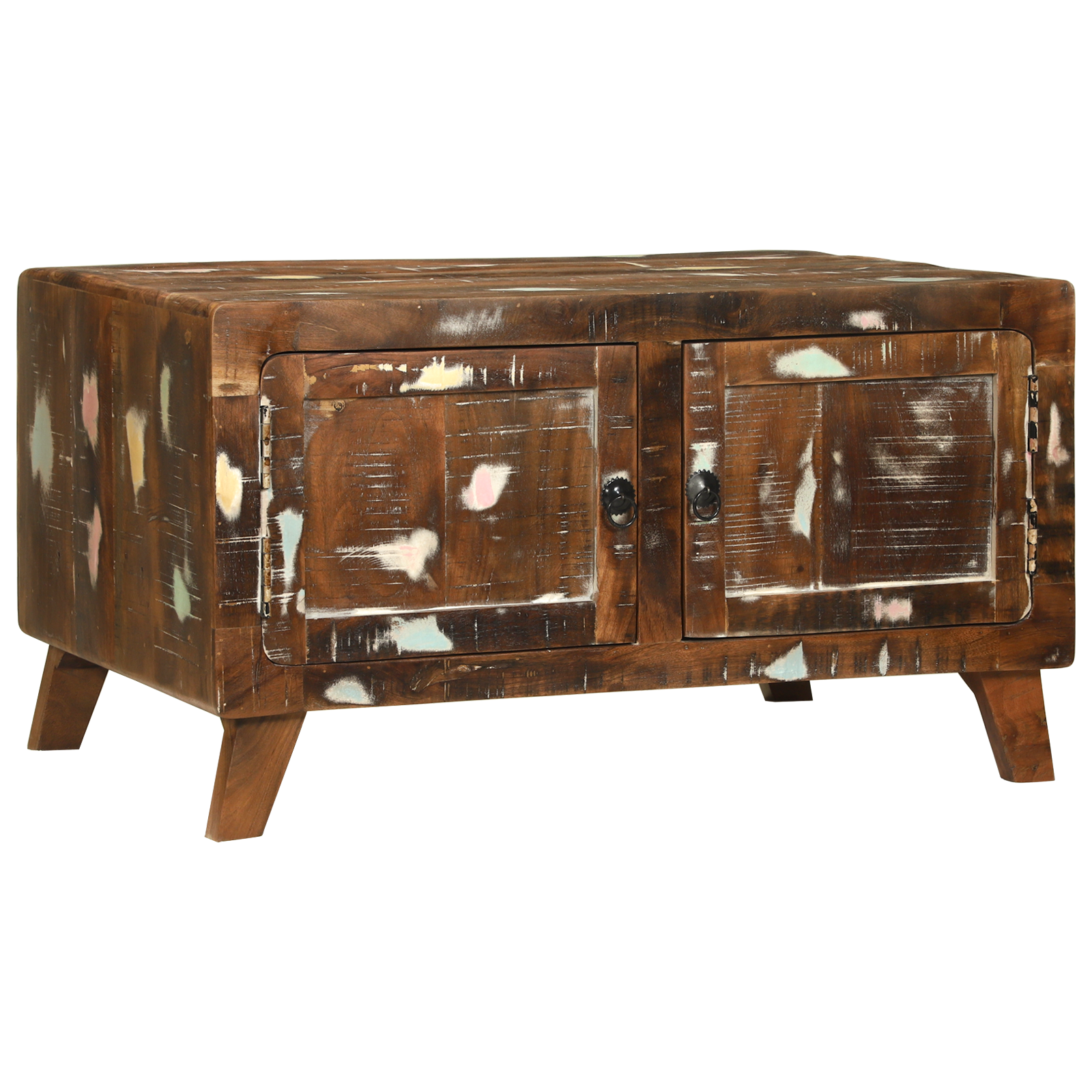 Coffee Table Multicolour 80x54x45 cm Solid Wood Reclaimed - Image 2