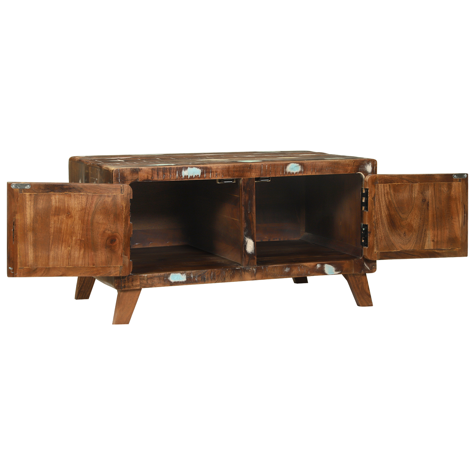 Coffee Table Multicolour 80x54x45 cm Solid Wood Reclaimed - Image 3
