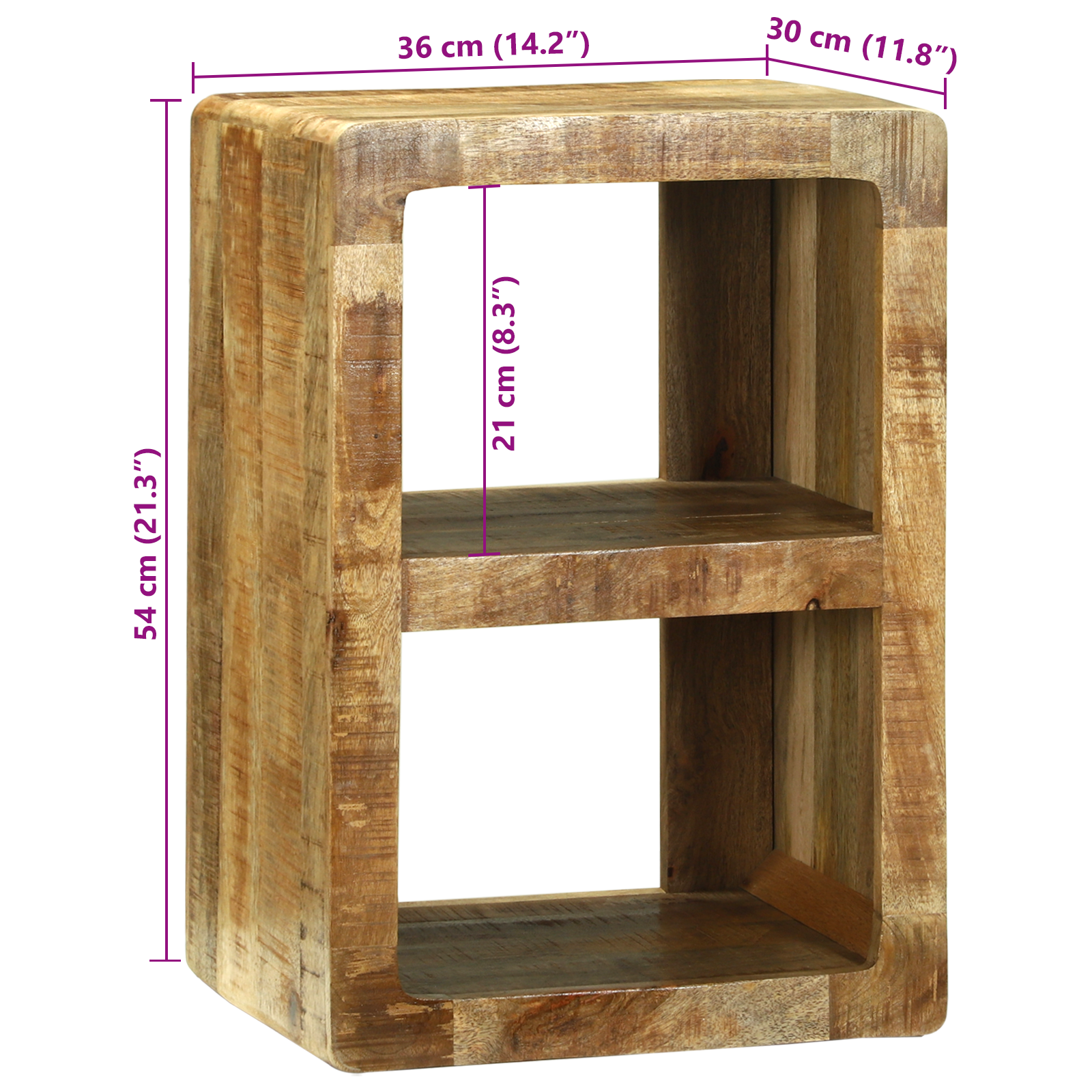 TV Cabinet 36x30x54 cm Solid Wood Mango - Image 10