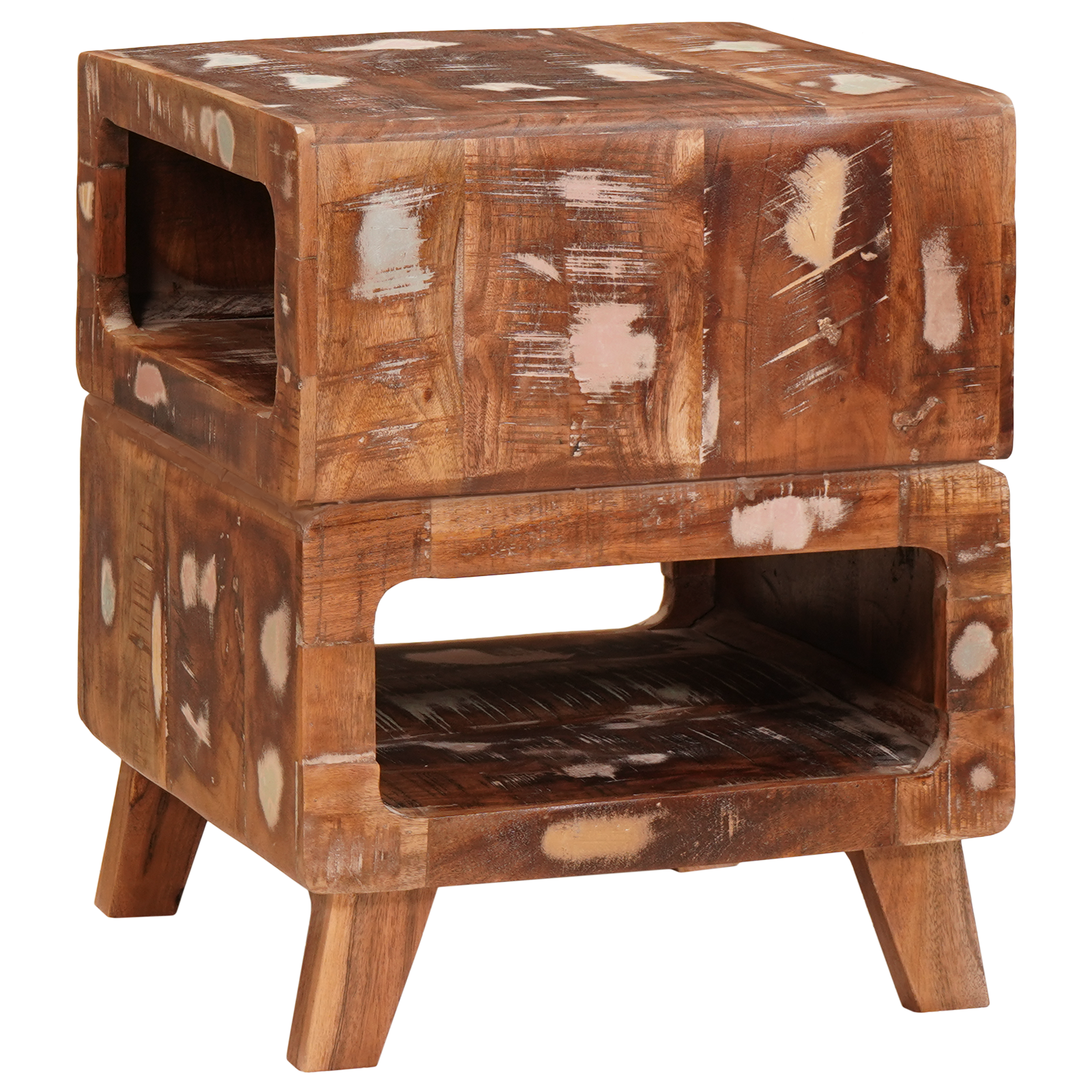 Eindtafels Multikleur 40 x 40 x 49 cm massief gerecycled hout