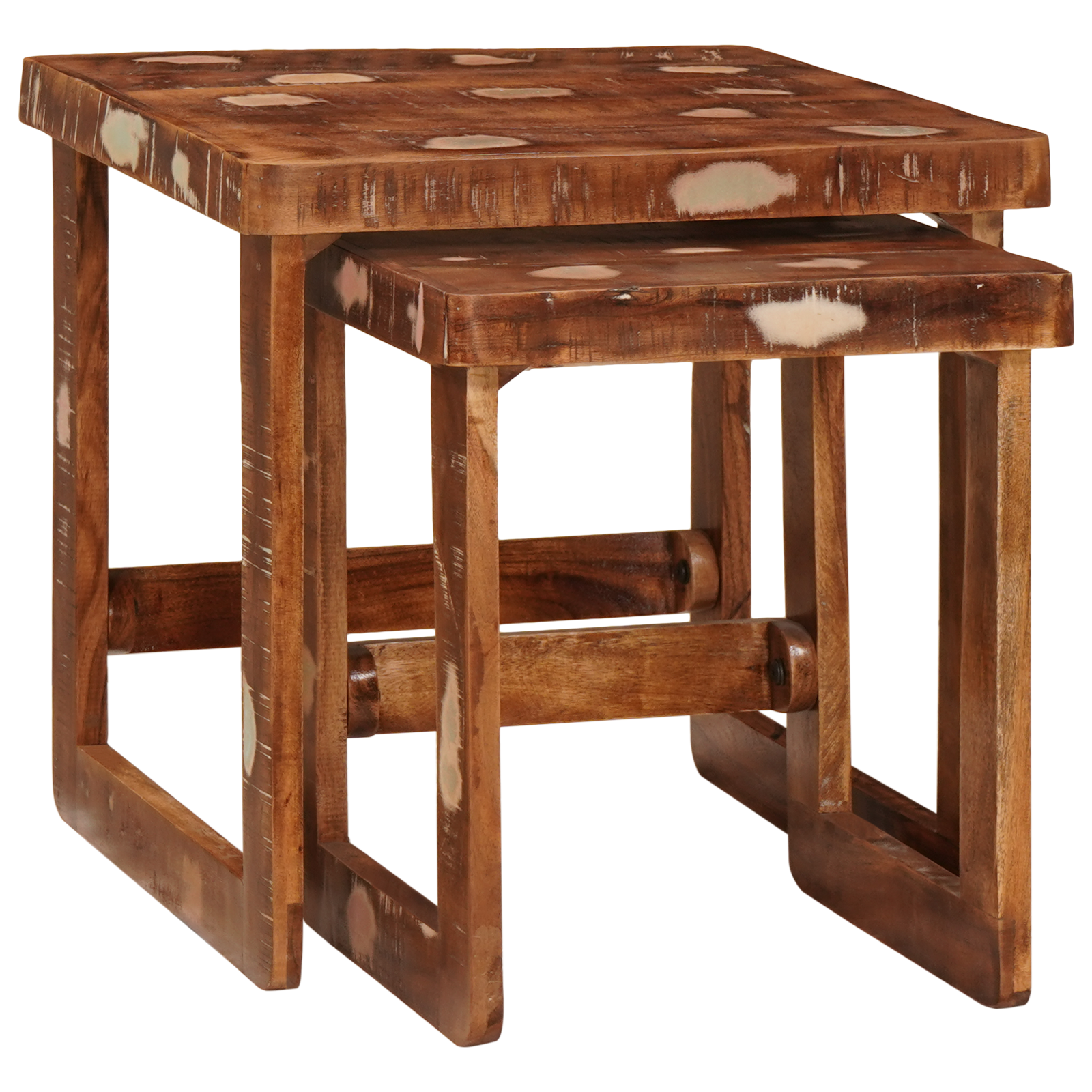 Eindtafels Multikleur massief gerecycled hout
