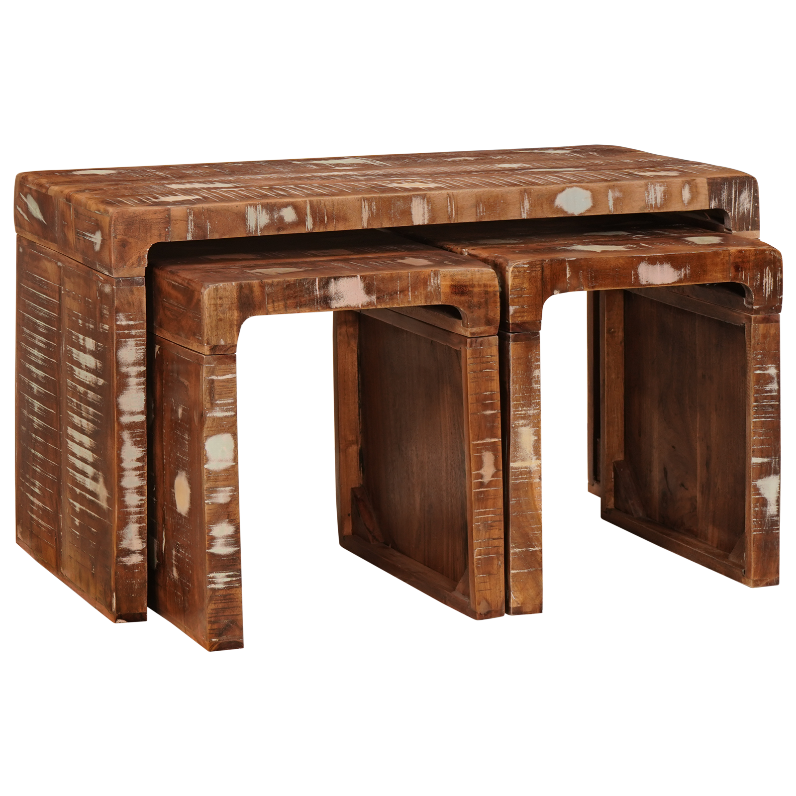 Eindtafels Multikleur massief gerecycled hout