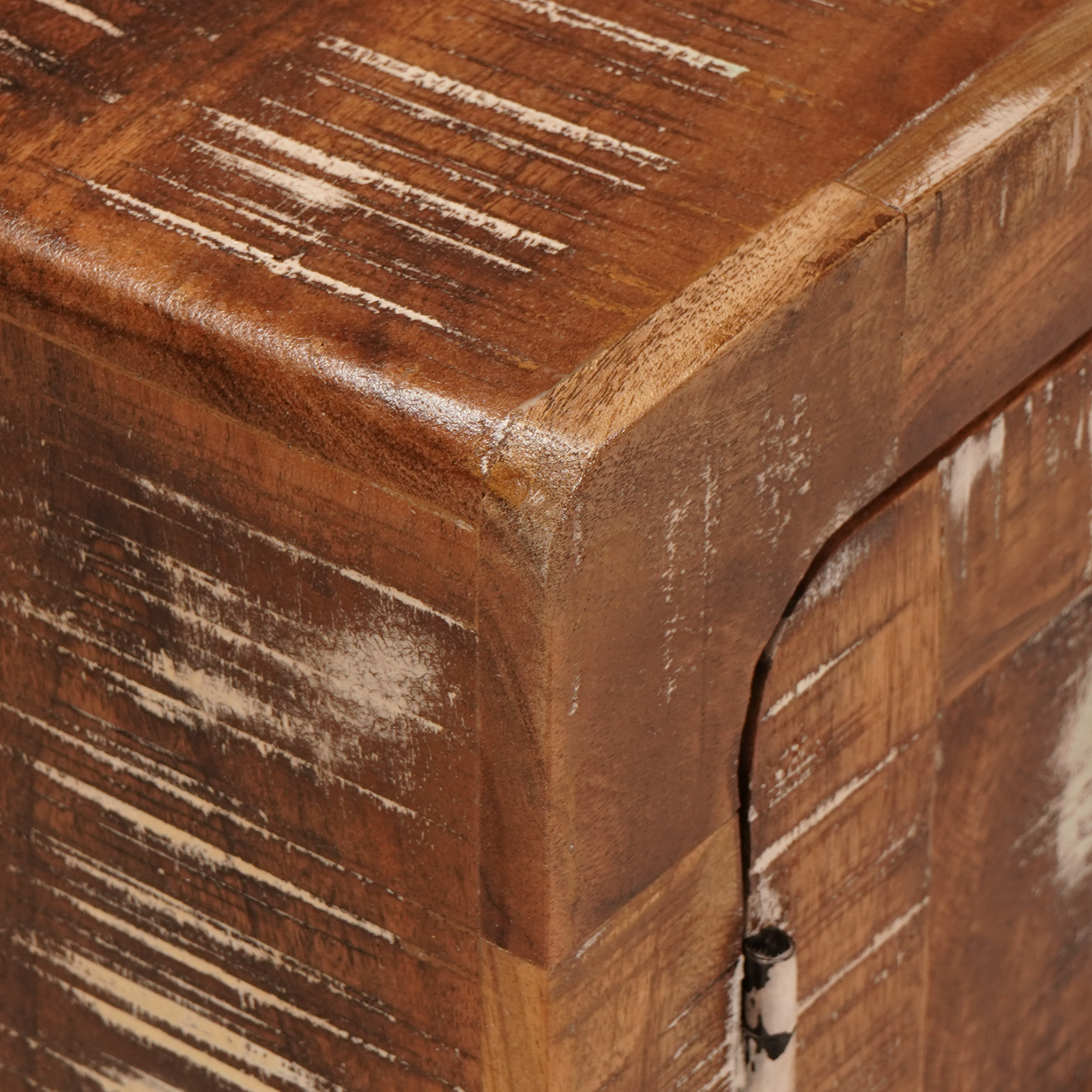 Badkamerkast Massief gerecycled hout en engineered hout