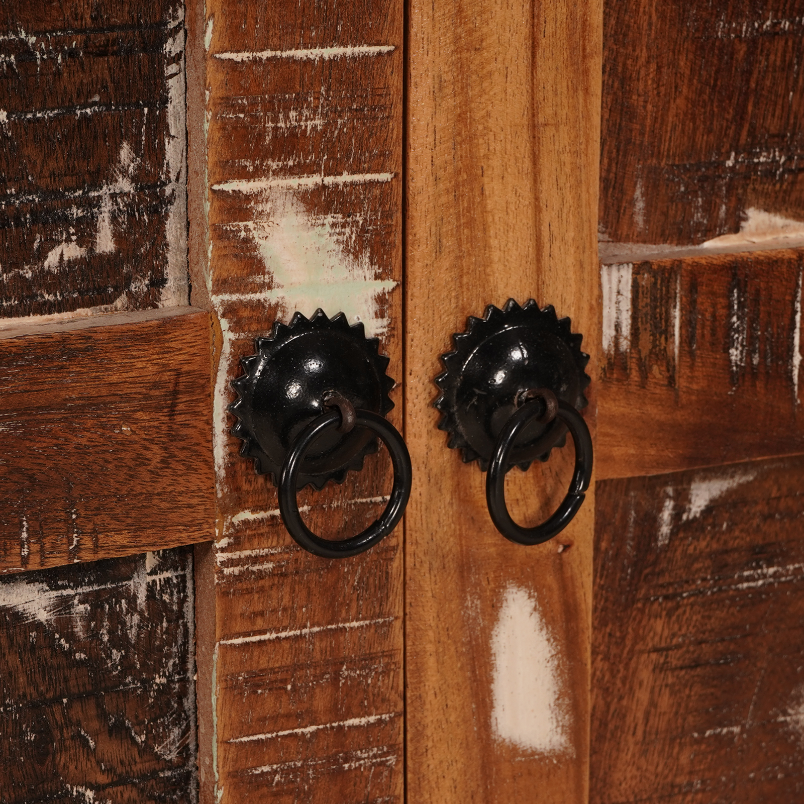 Badkamerkast Massief gerecycled hout en engineered hout