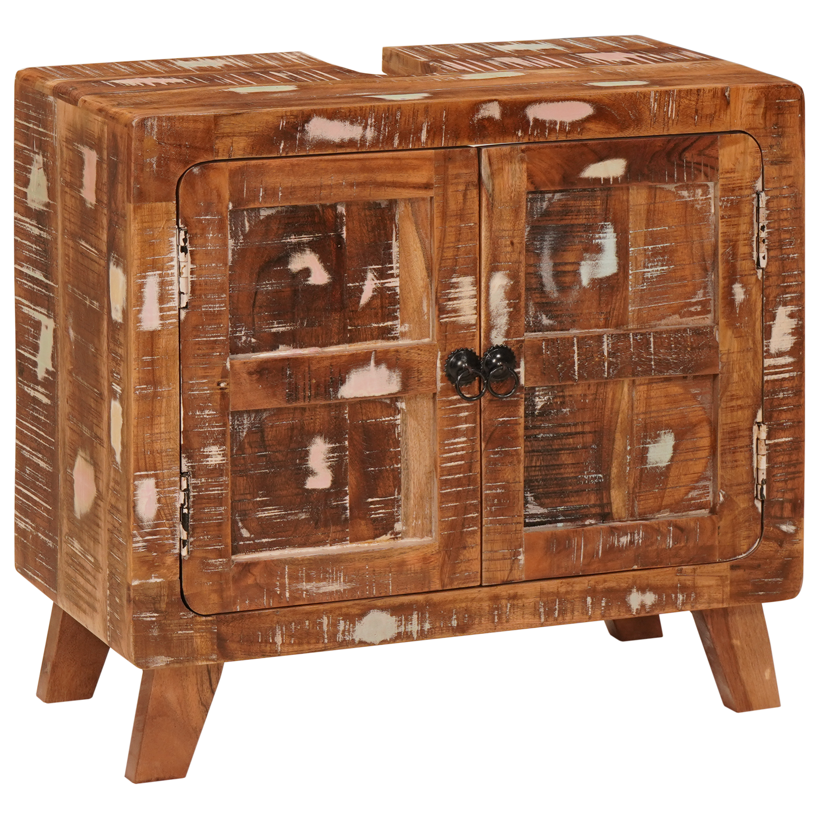 Badkamerkast Massief gerecycled hout en engineered hout