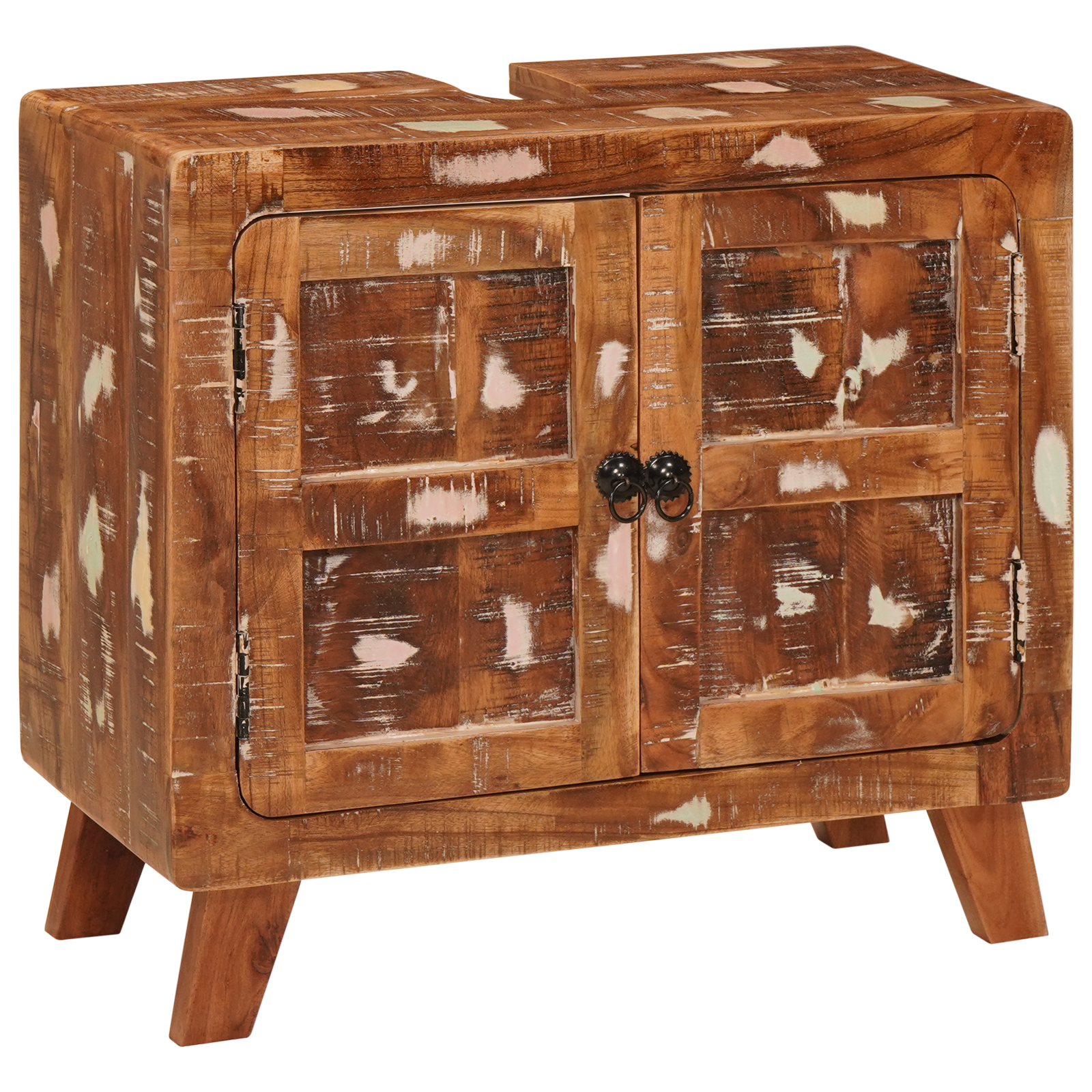 Badkamerkast Massief gerecycled hout en engineered hout