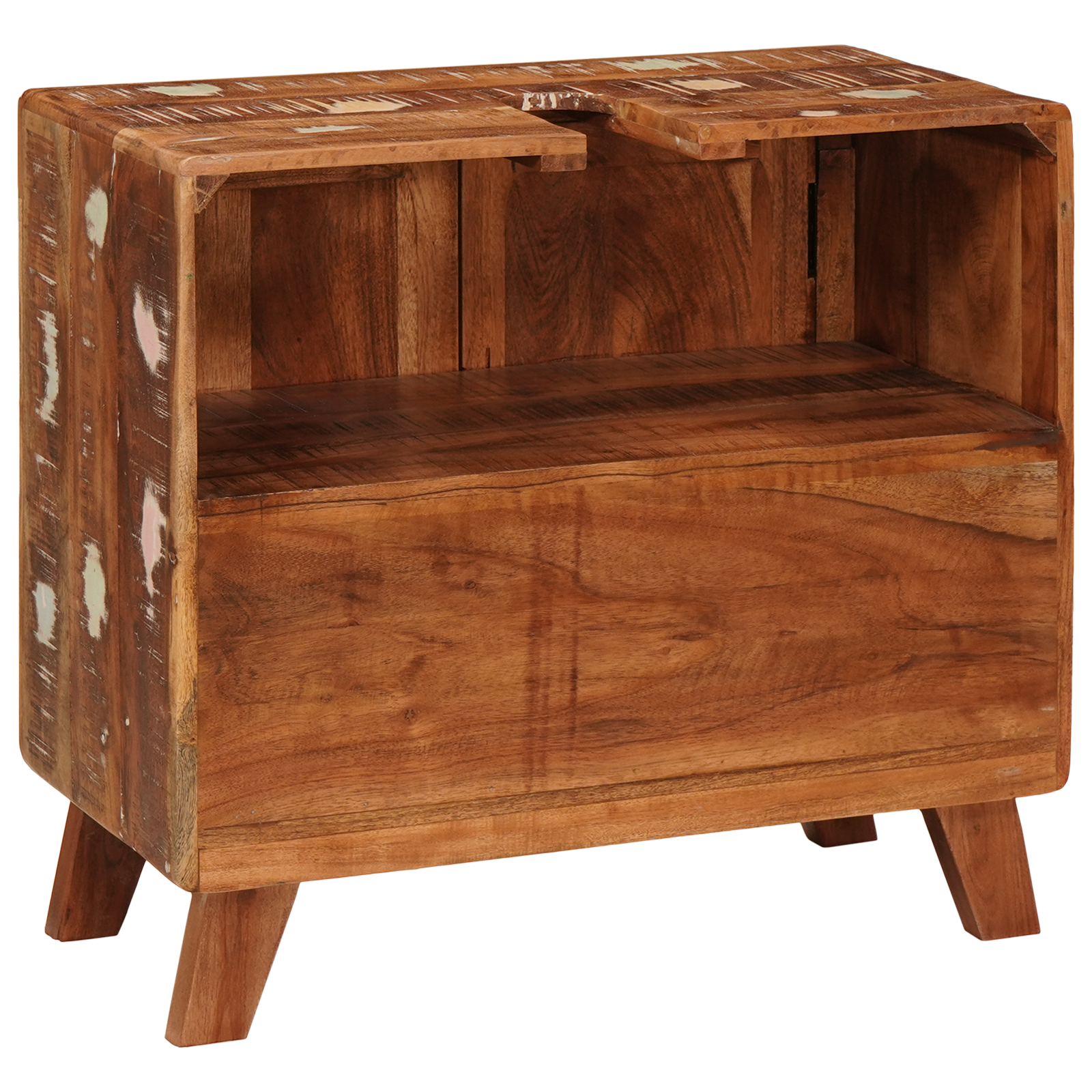 Badkamerkast Massief gerecycled hout en engineered hout