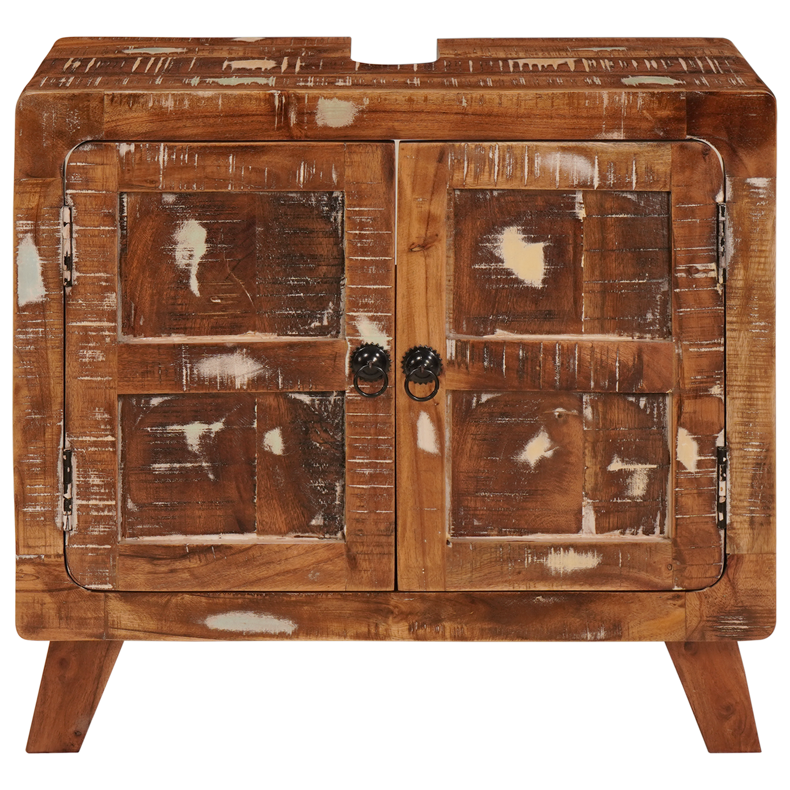 Badkamerkast Massief gerecycled hout en engineered hout