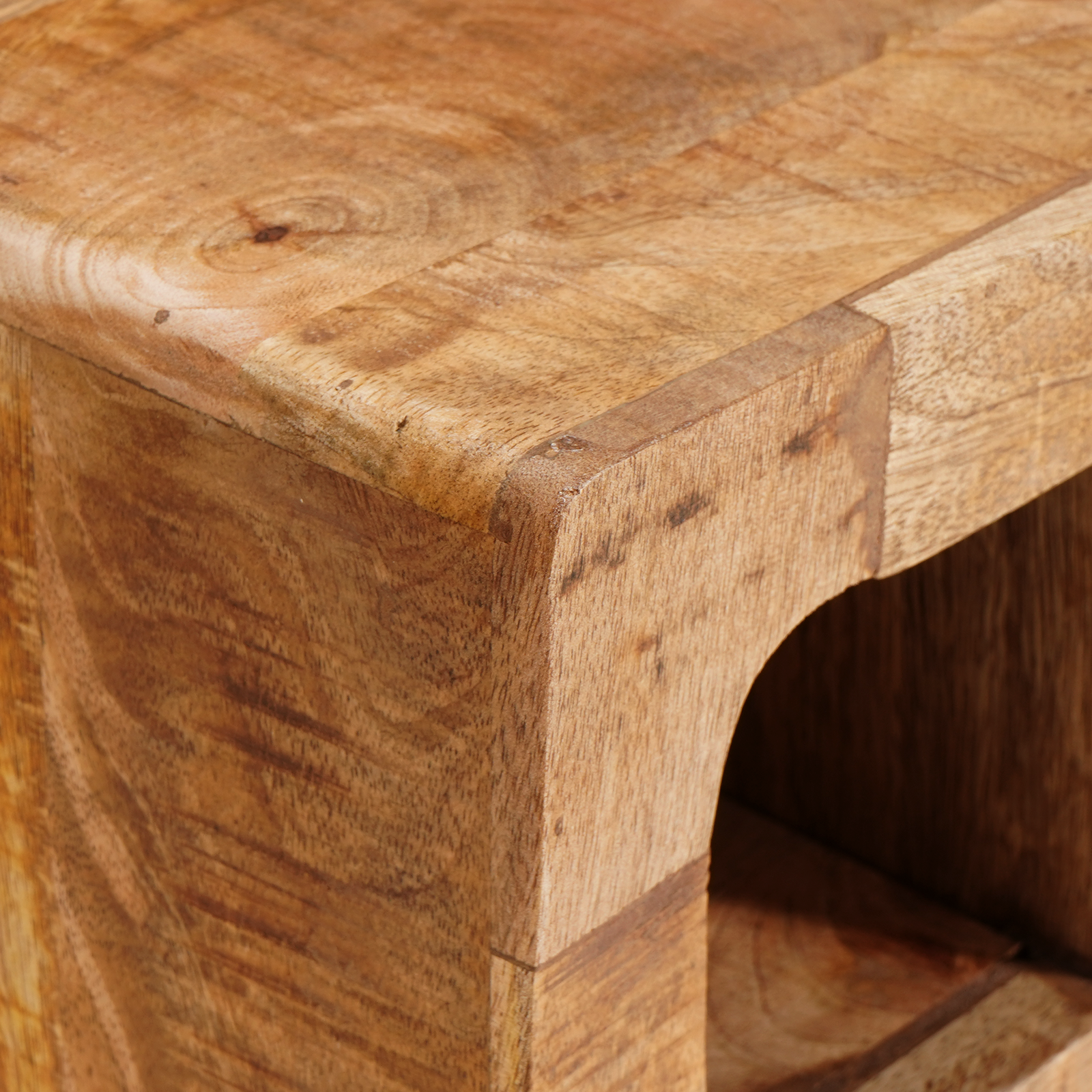 Wijnrek met opslag Bruin 44 x 30 x 35 cm Massief Mango Hout