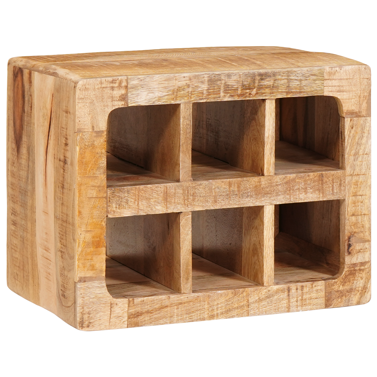 Wijnrek met opslag Bruin 44 x 30 x 35 cm Massief Mango Hout