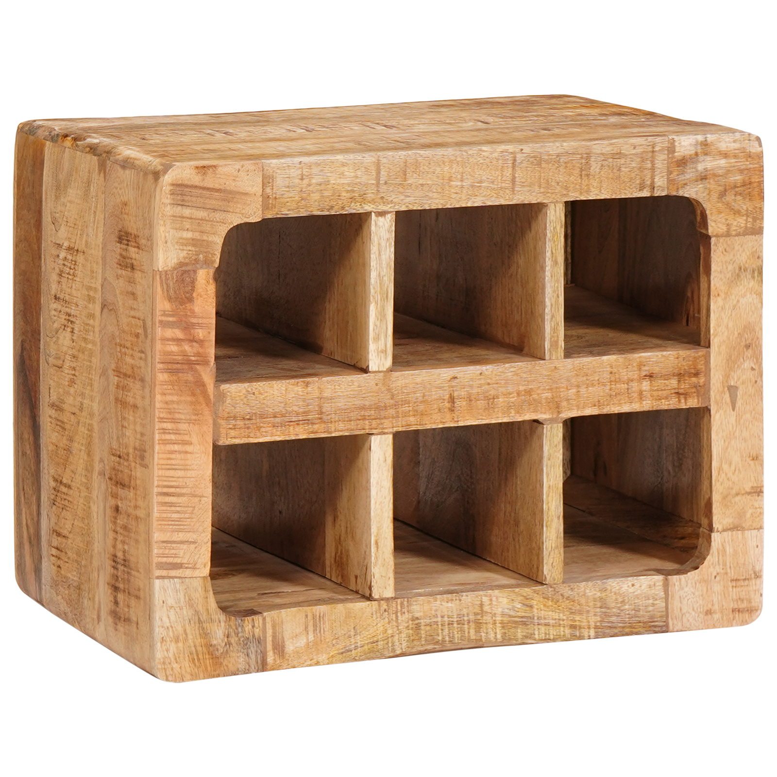 Wijnrek met opslag Bruin 44 x 30 x 35 cm Massief Mango Hout
