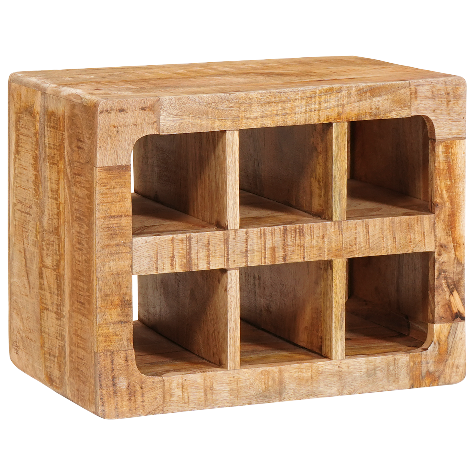 Wijnrek met opslag Bruin 44 x 30 x 35 cm Massief mango hout