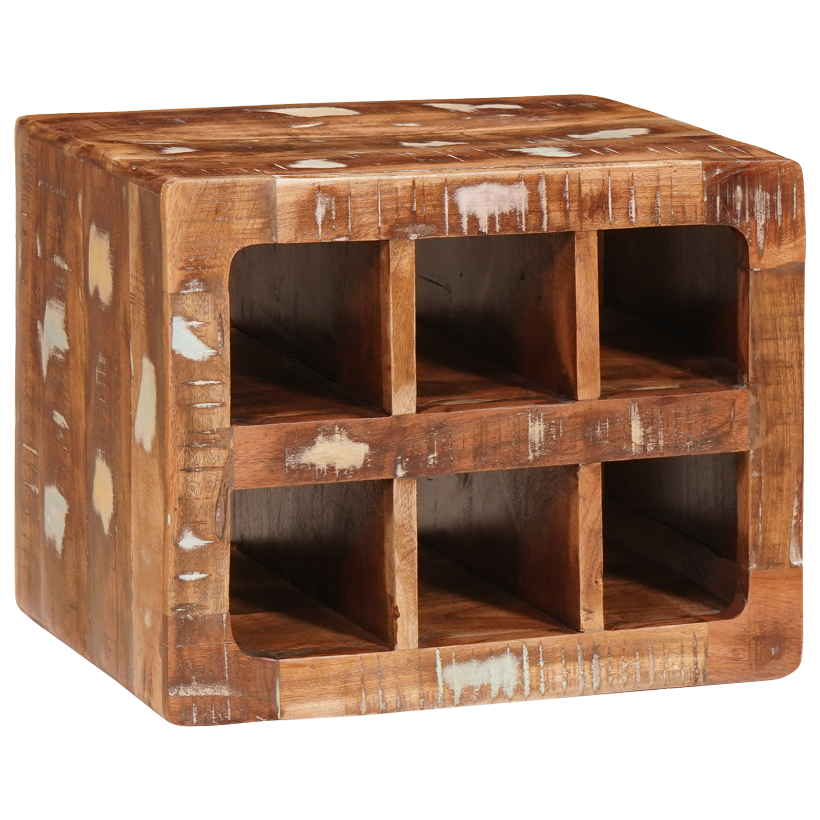 Wijnrek Bruin 44 x 30 x 35 cm Massief gerecycled hout