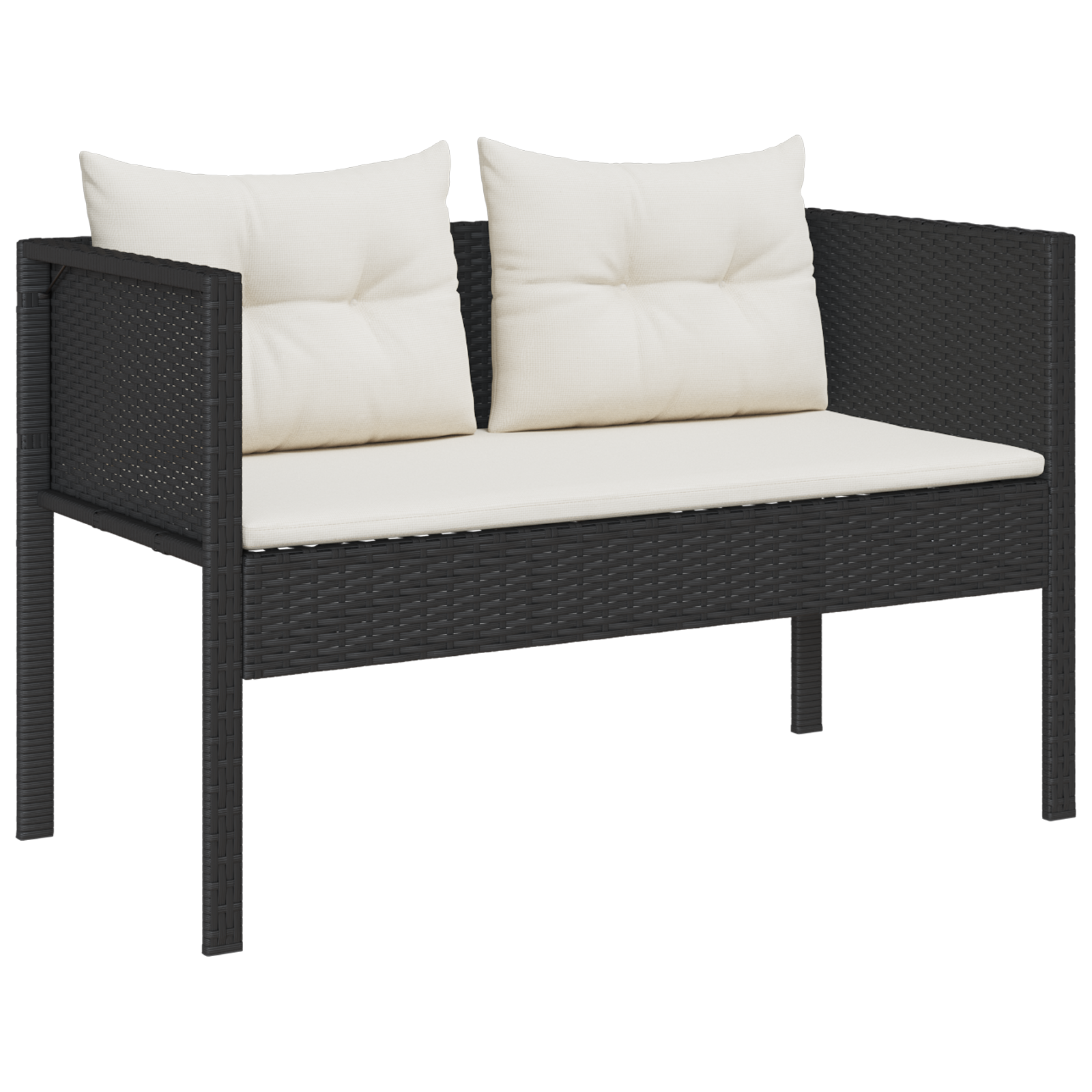 Outdoor Sofa Set Black Synthetic Rattan Medium Outdoor Sofa Set - Image 4