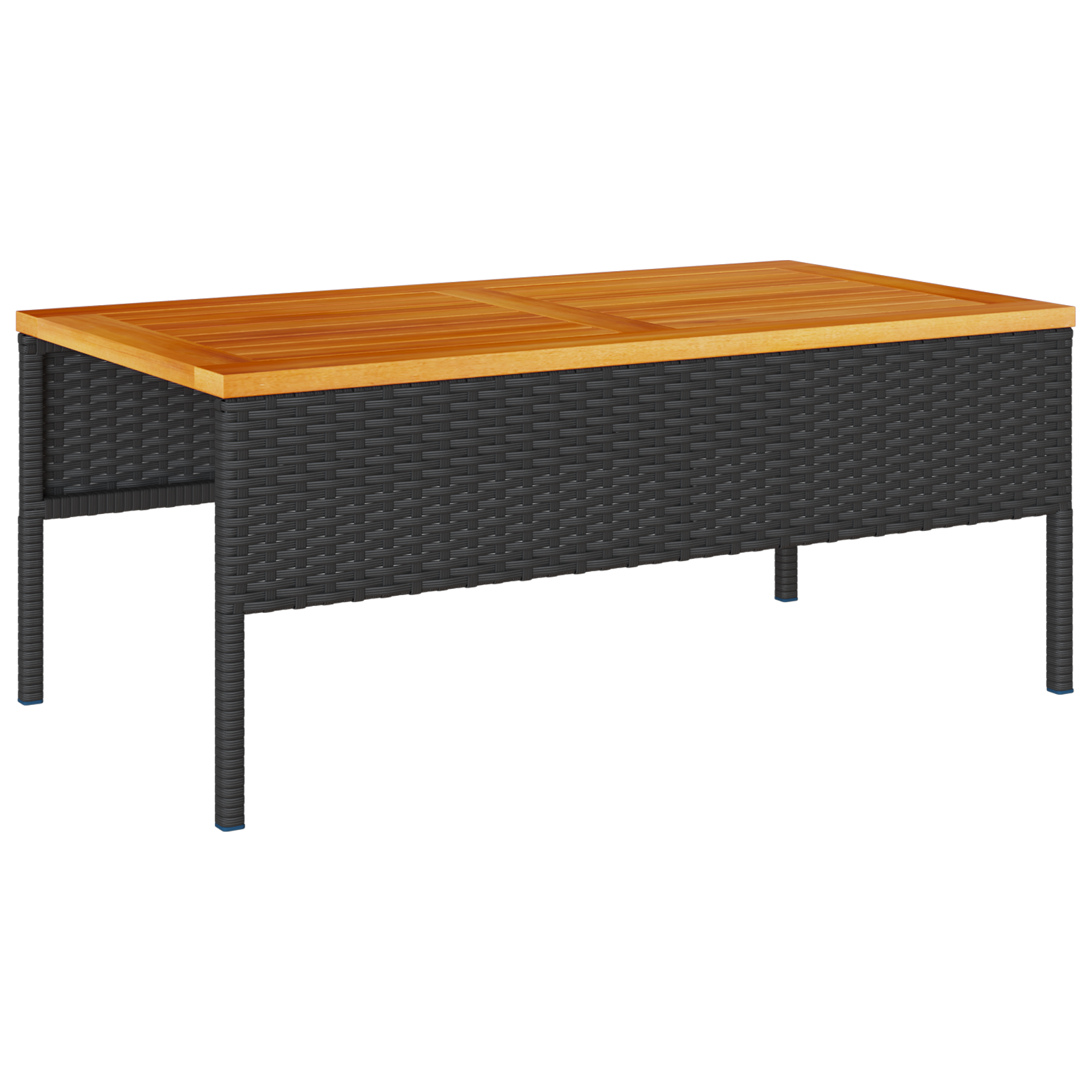 Outdoor Sofa Set - Black Rattan, Wood Medium Durable - Image 7