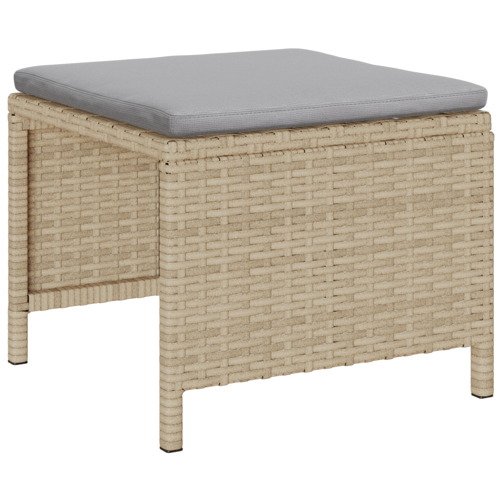 Outdoor Sofa Set Beige and Light Grey Rattan, Fabric Standard - Image 6
