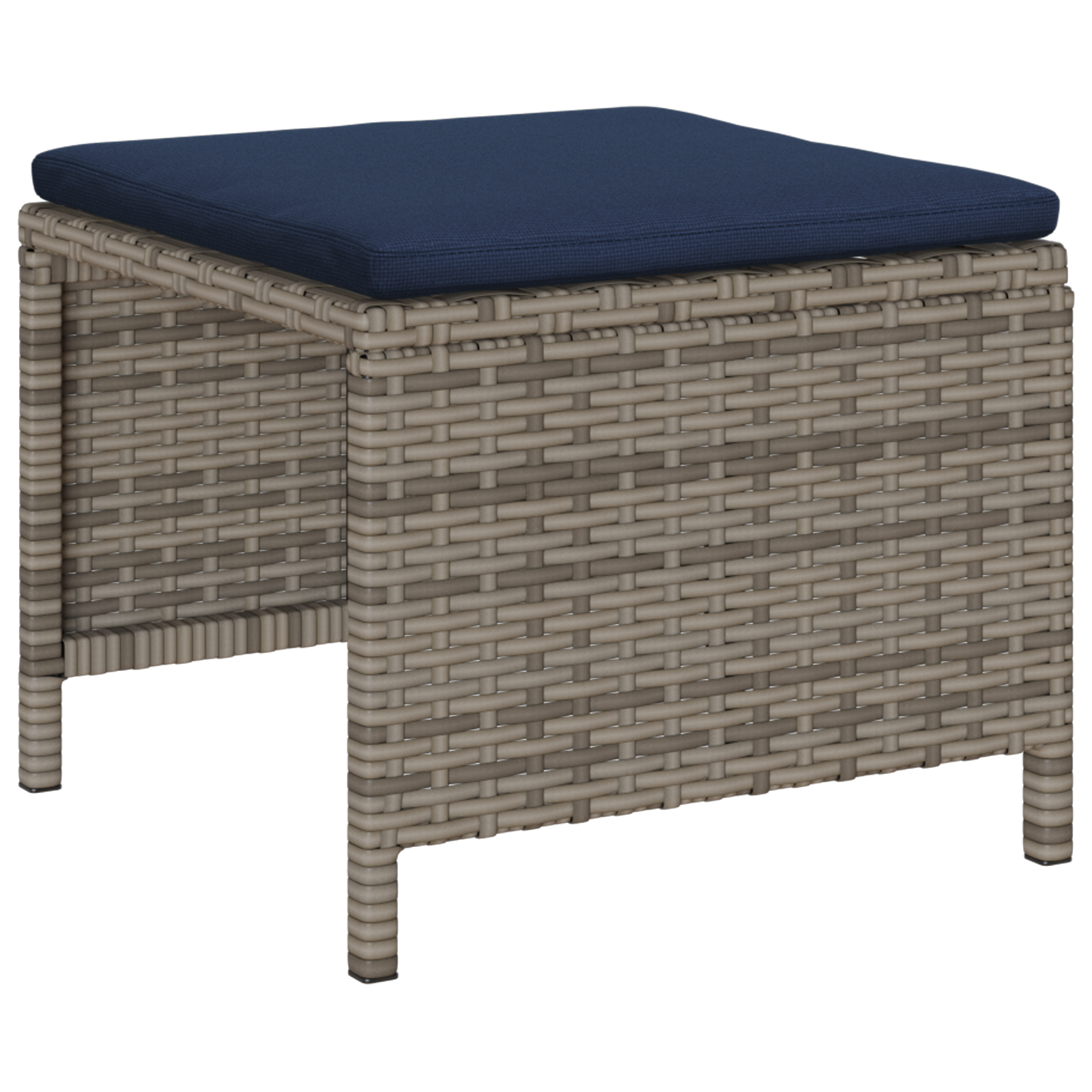 Outdoor Sofa Set Grey and navy blue Rattan with metal frame - Image 6