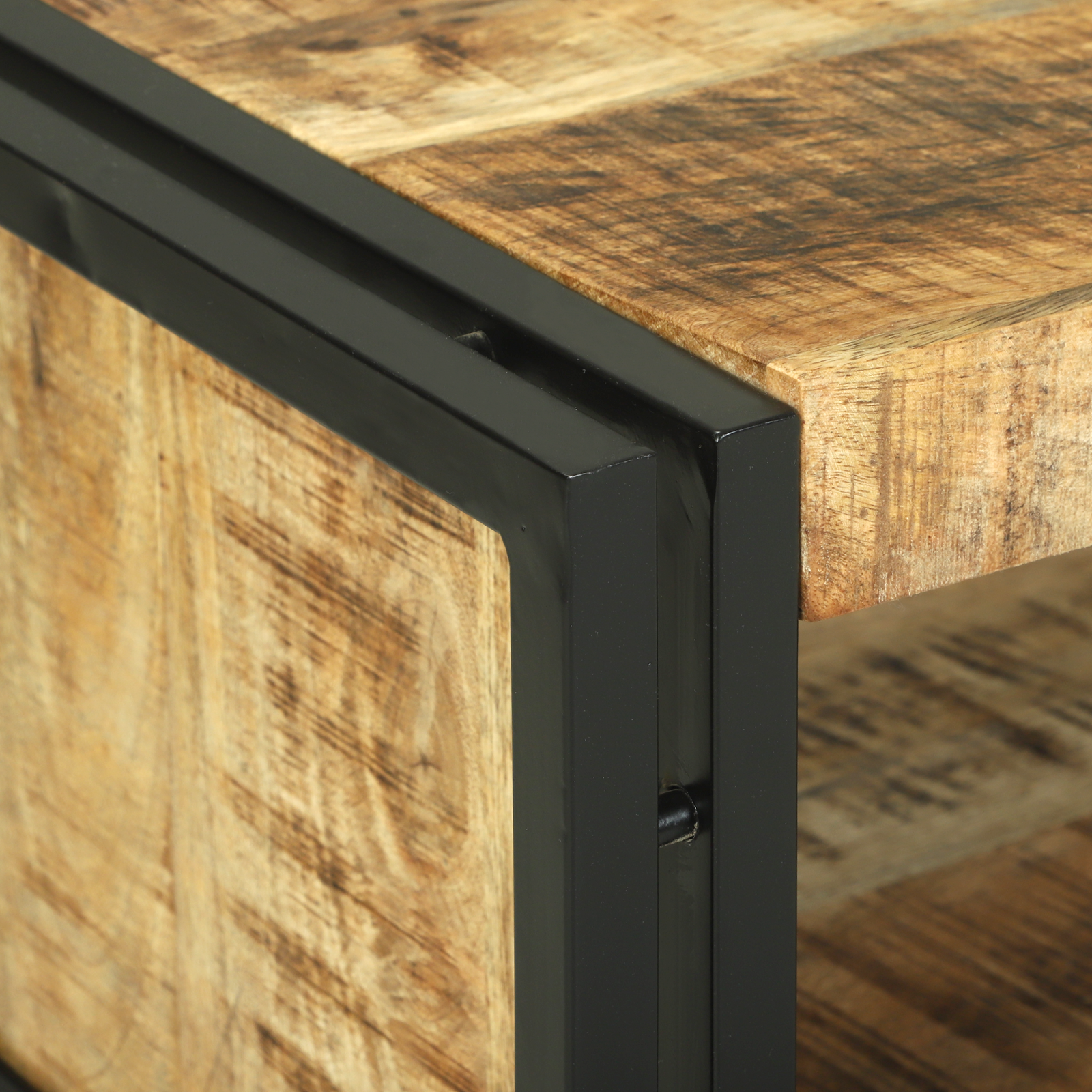 Coffee Table 120x50x38 cm Solid Rough Wood Mango - Image 7