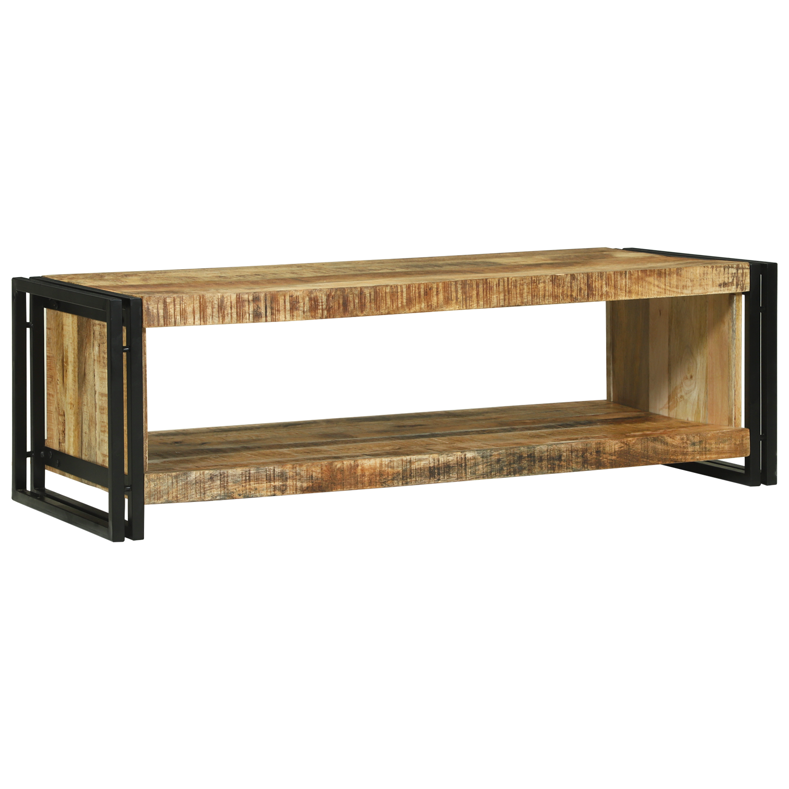 Coffee Table 120x50x38 cm Solid Rough Wood Mango - Image 2