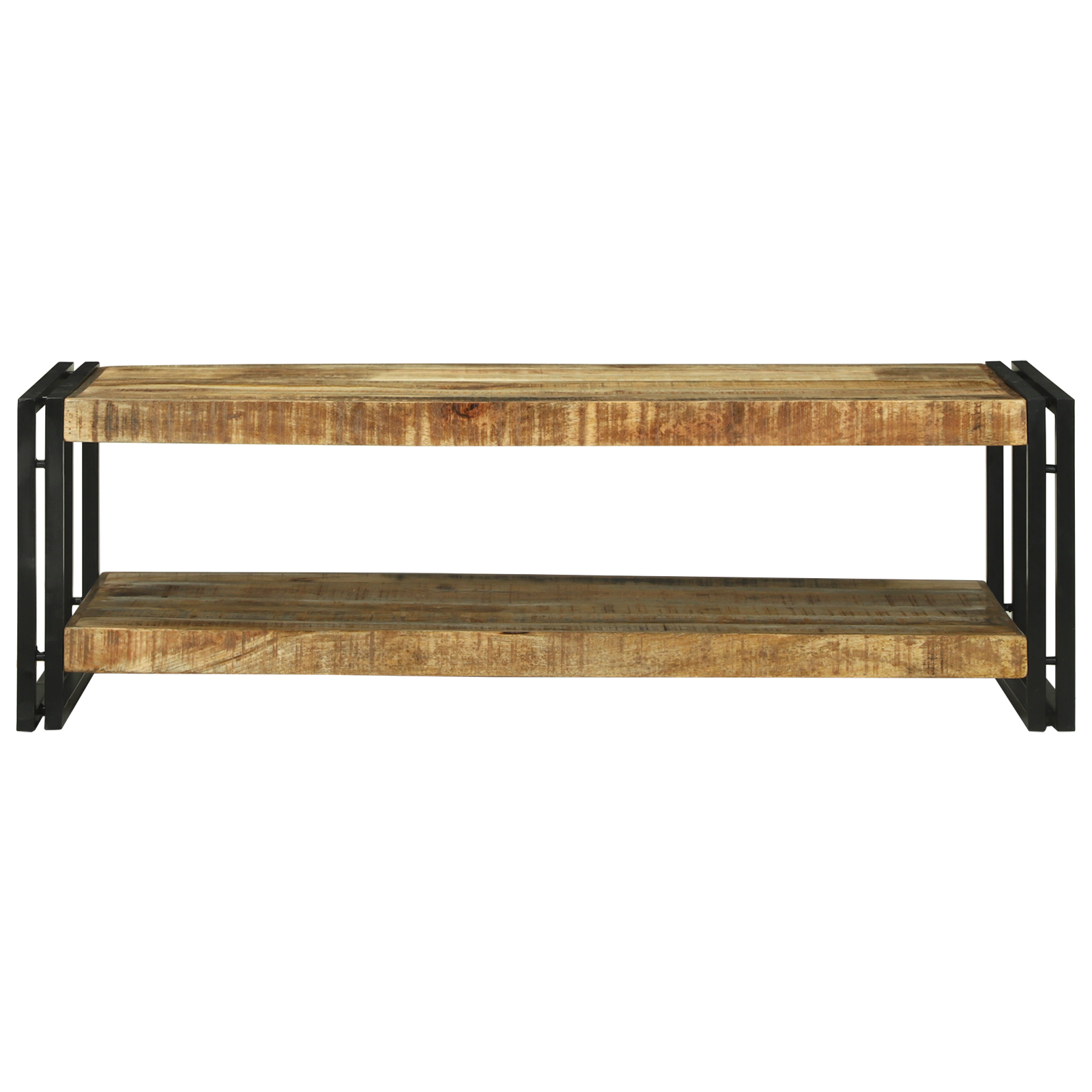Coffee Table 120x50x38 cm Solid Wood Rough Mango - Image 3
