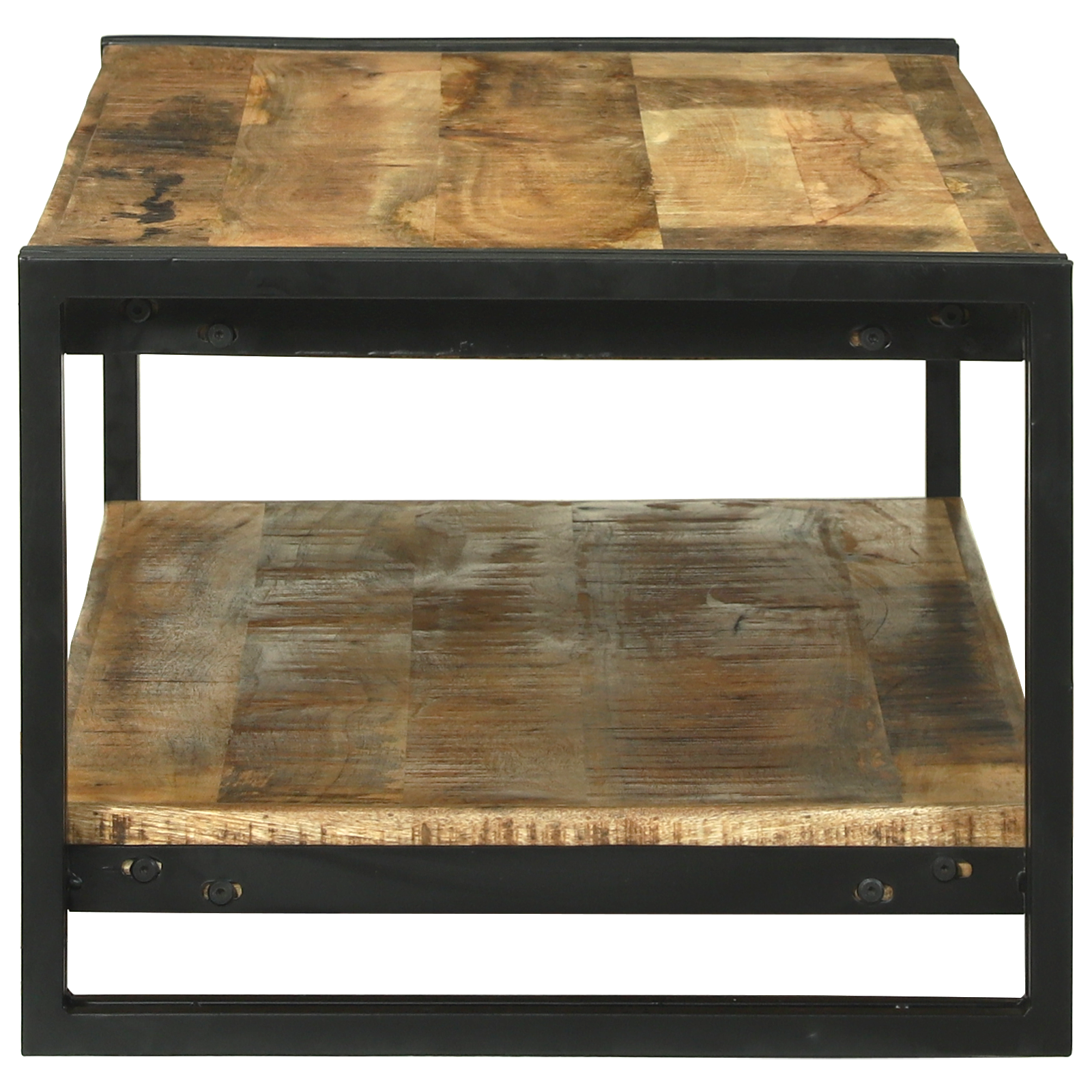Coffee Table 120x50x38 cm Solid Wood Rough Mango - Image 4