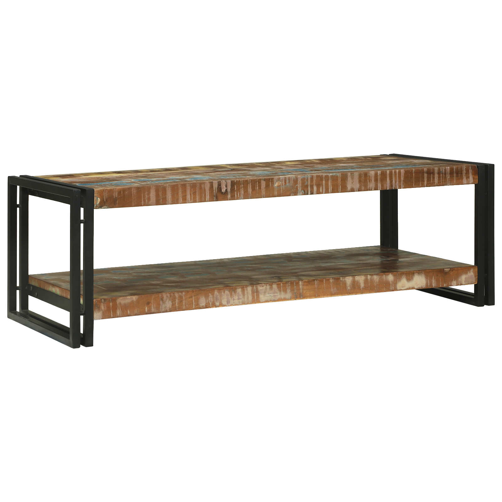 Coffee Table Multicolour 120x50x38 cm Solid Wood Reclaimed