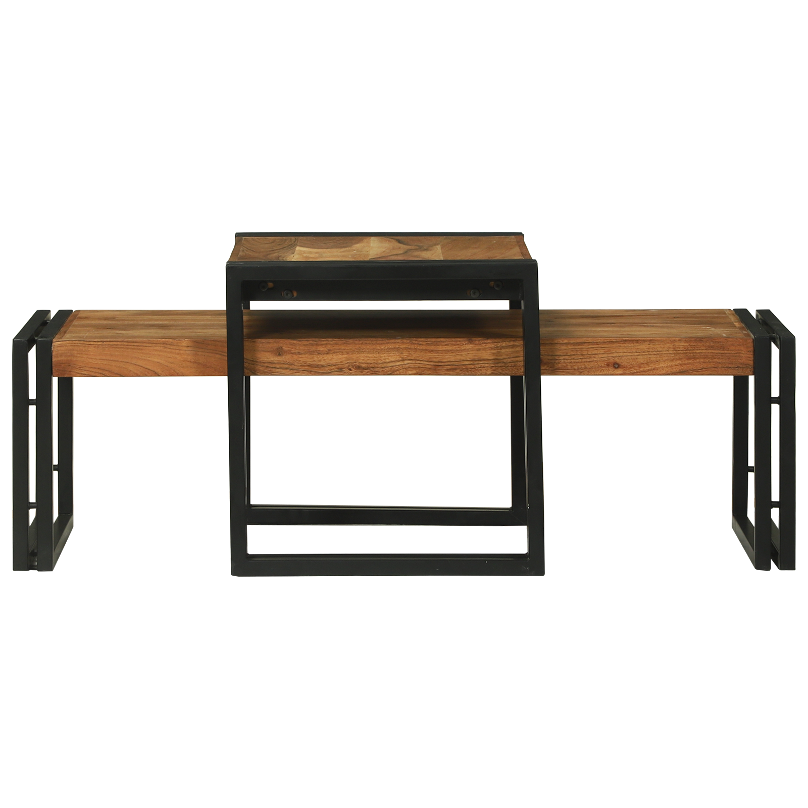 2 Piece Coffee Table Set Solid Wood Acacia - Image 5