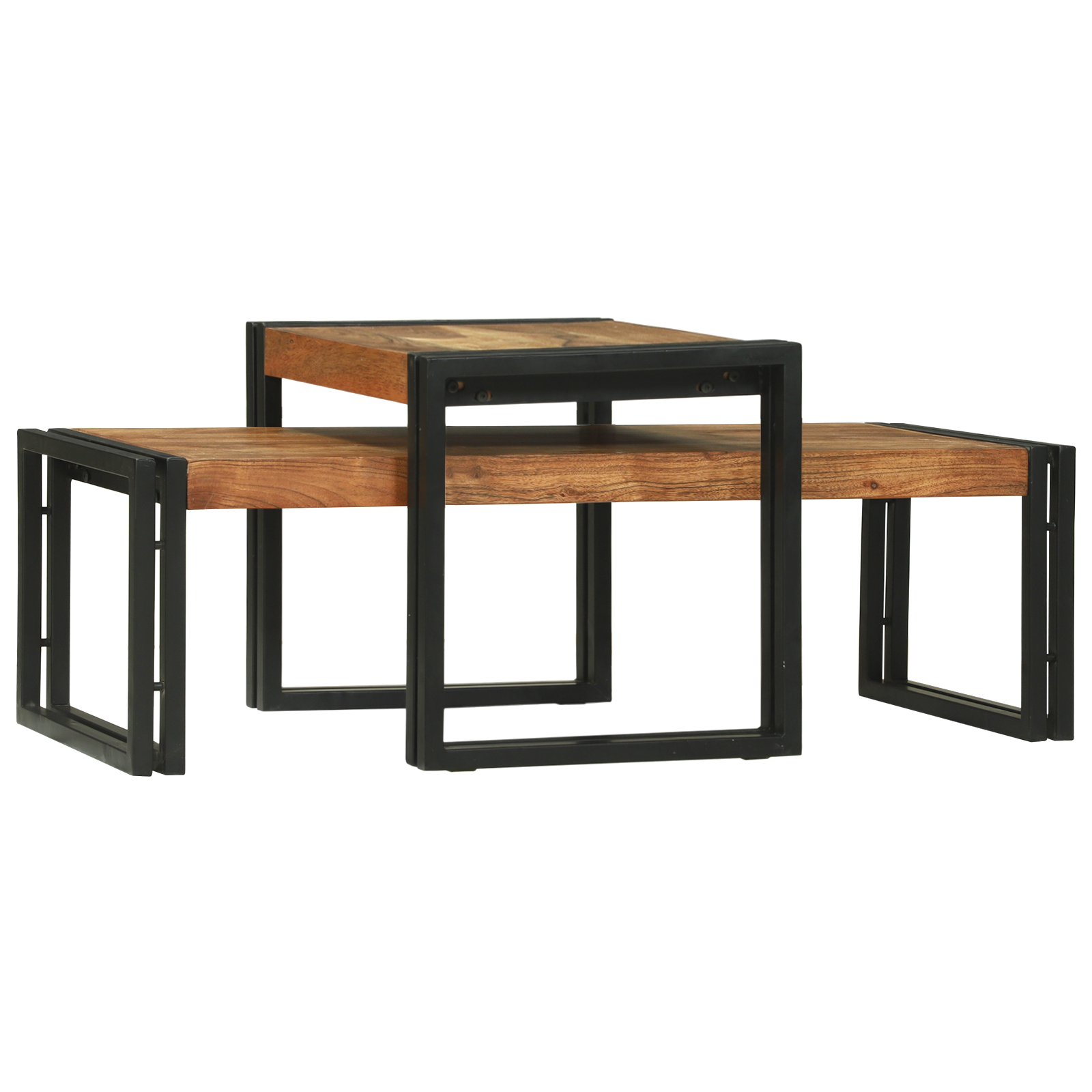 2 Piece Coffee Table Set Solid Wood Acacia - Image 6