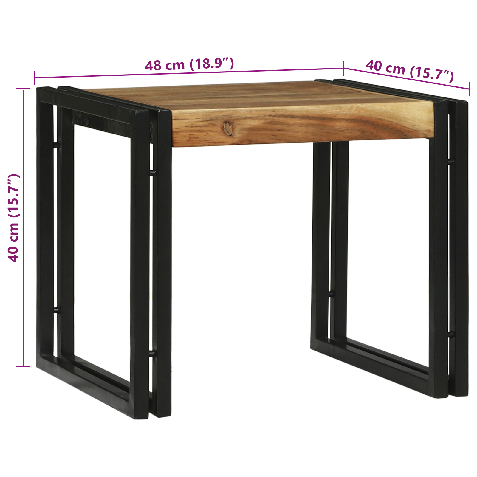 2 Piece Coffee Table Set Solid Wood Acacia - Image 10