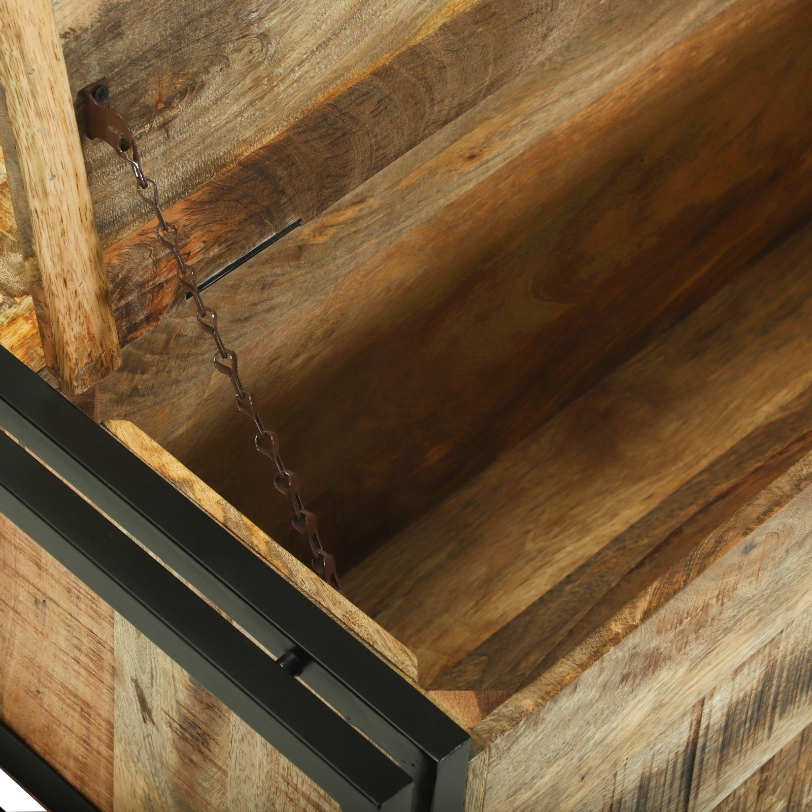 Coffee Table 90x50x38 cm Solid Wood Rough Mango - Image 11