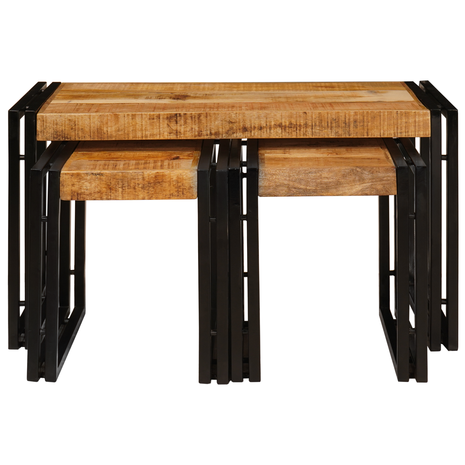 Nesting Tables 3 pcs Solid Rough Wood Mango - Image 5