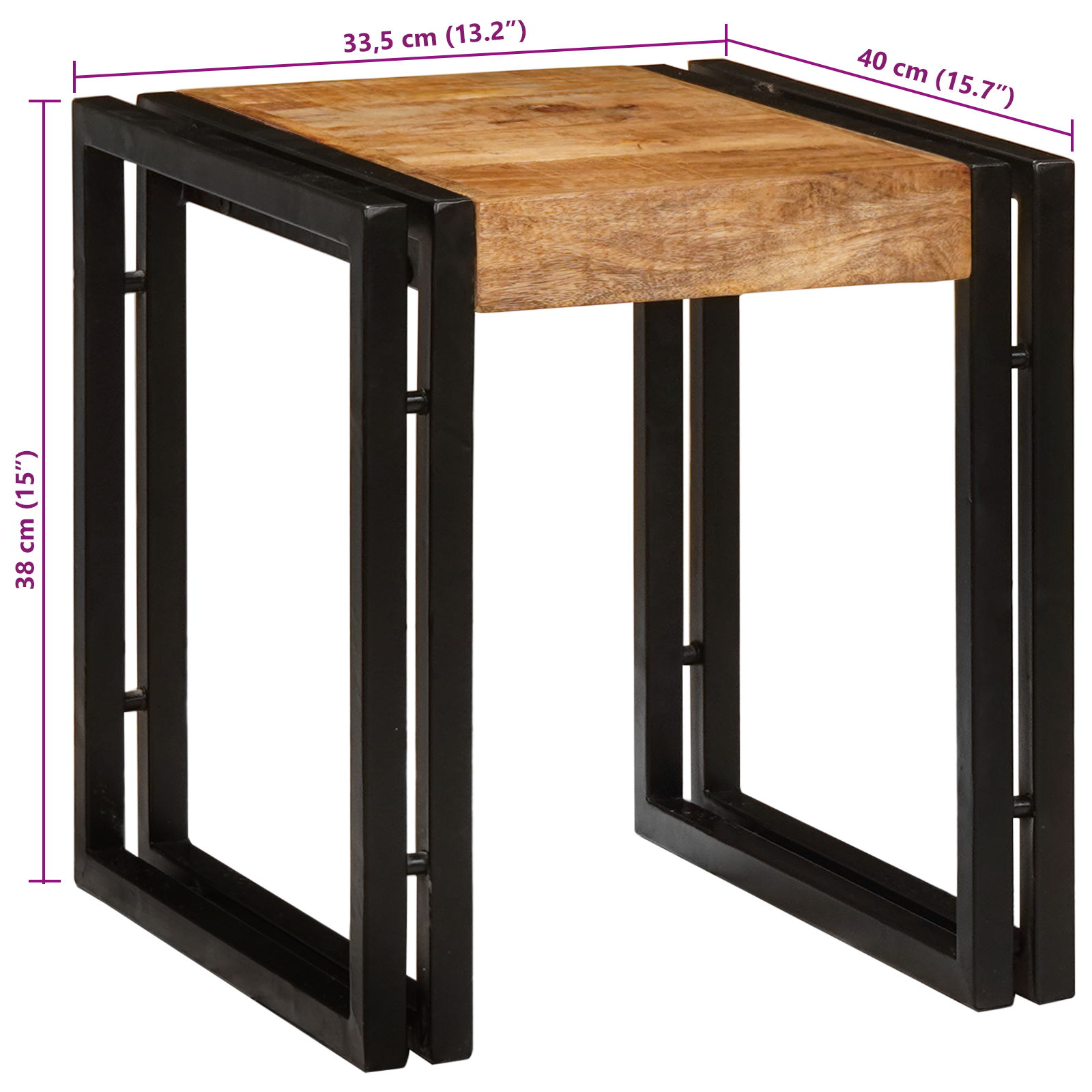 Nesting Tables 3 pcs Solid Rough Wood Mango - Image 11