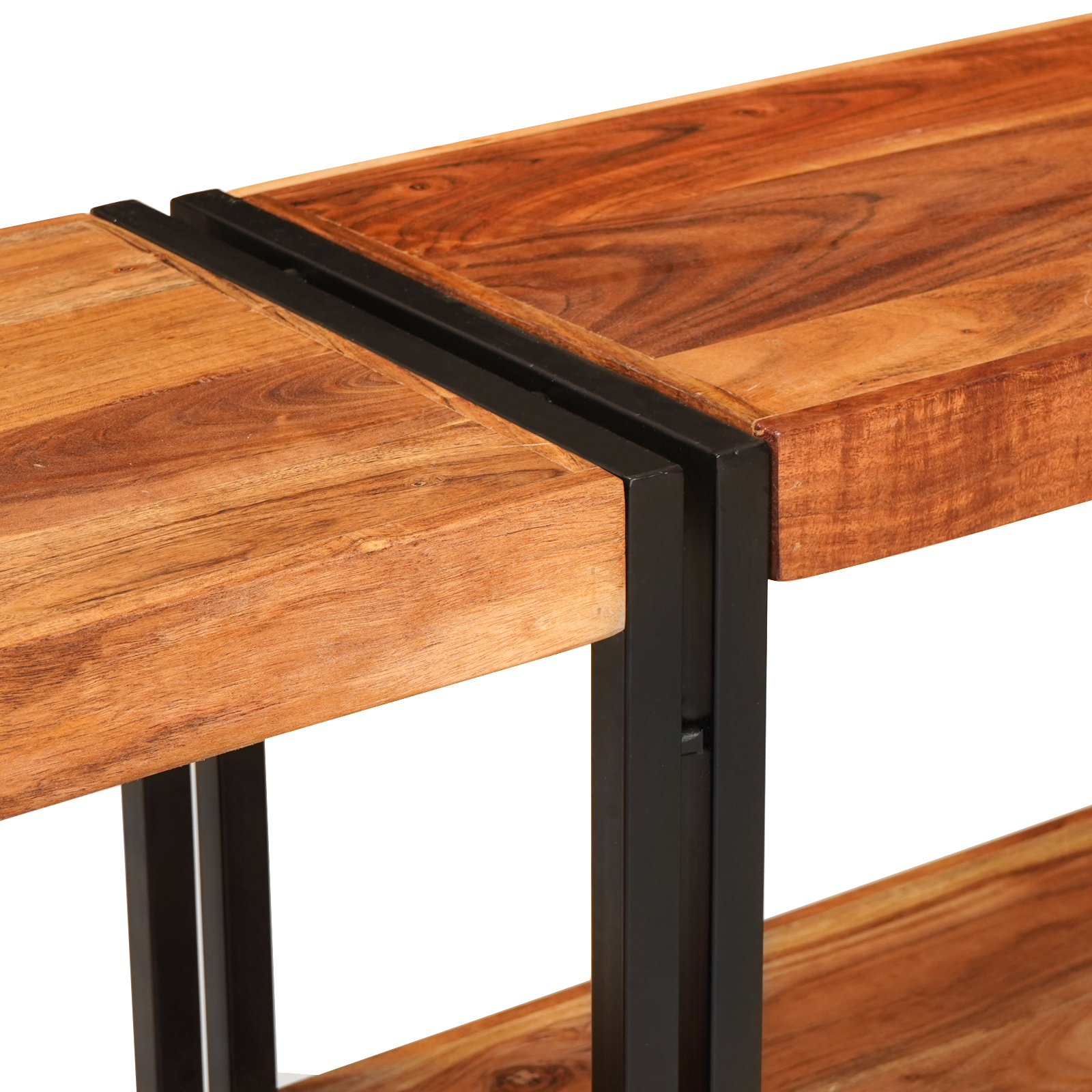 Console Table 160x33x75 cm Solid Rough Acacia - Image 7